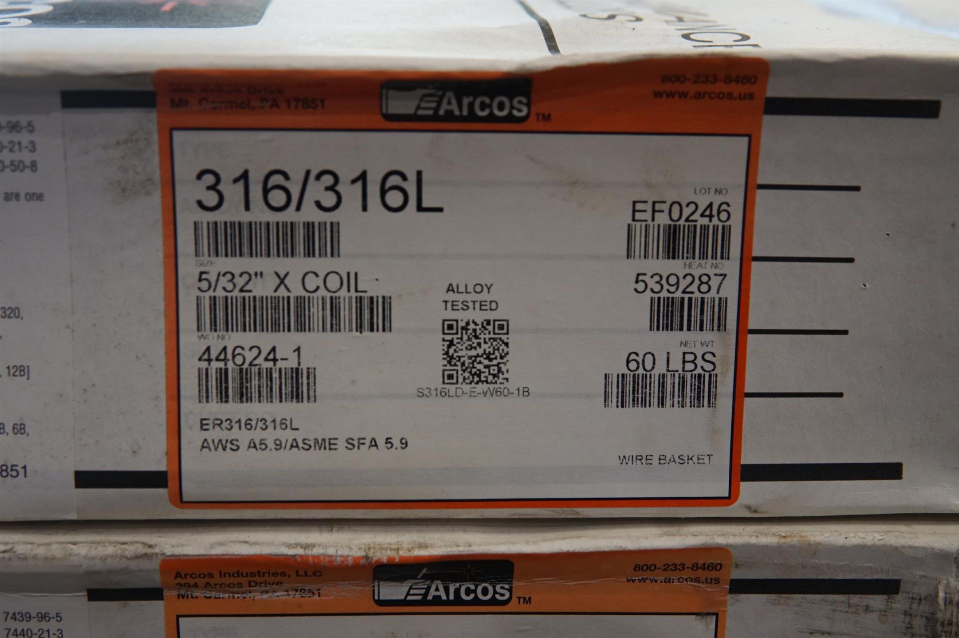 Arcos Welding Wire 5/32 316/316L (10)- (LOADING FEE - $25) - Image 4 of 6