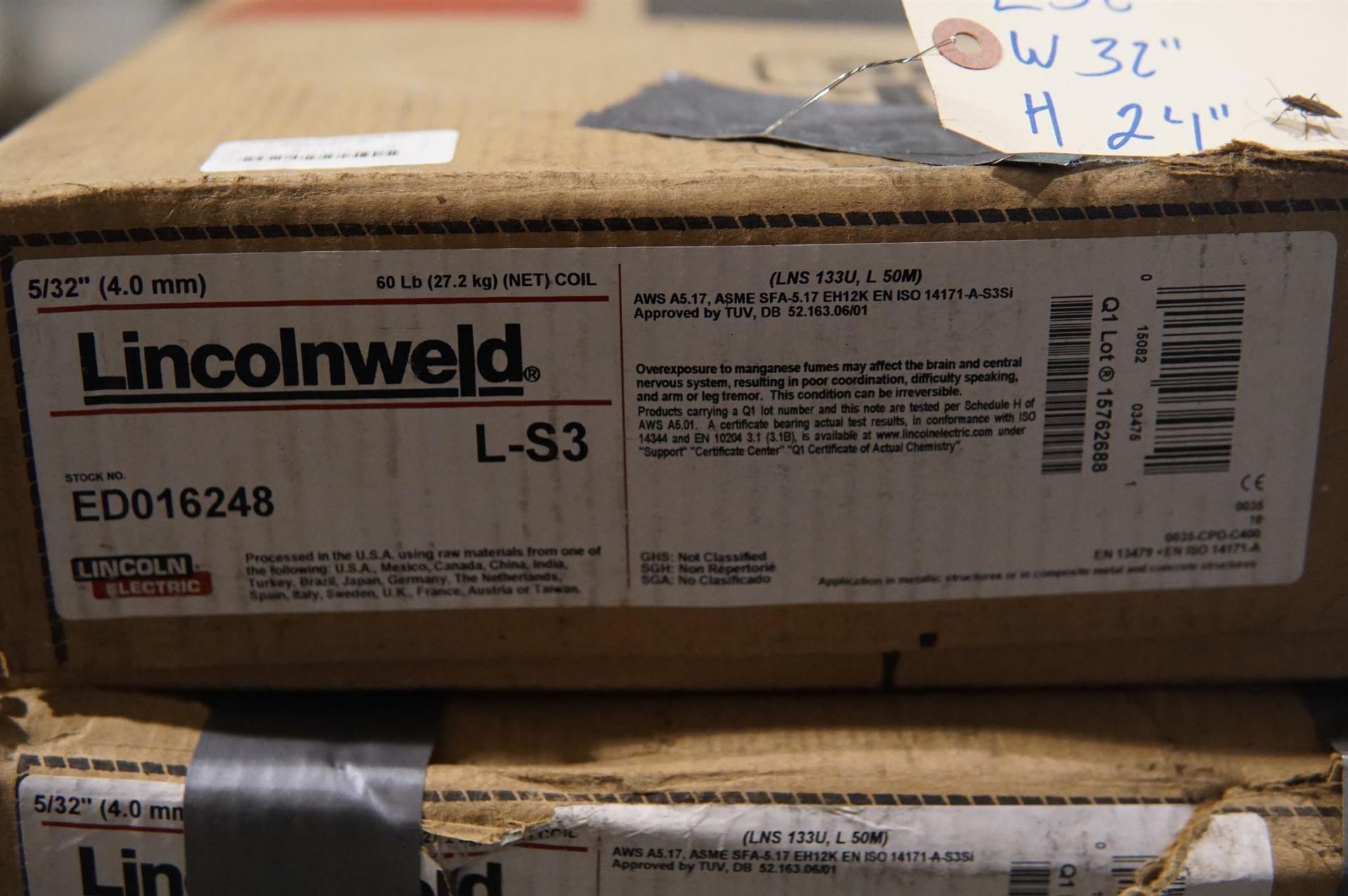 Lincolnweld L-S3 ED016248 5/32 Welding Wire (8)- (LOADING FEE - $25) - Image 3 of 4