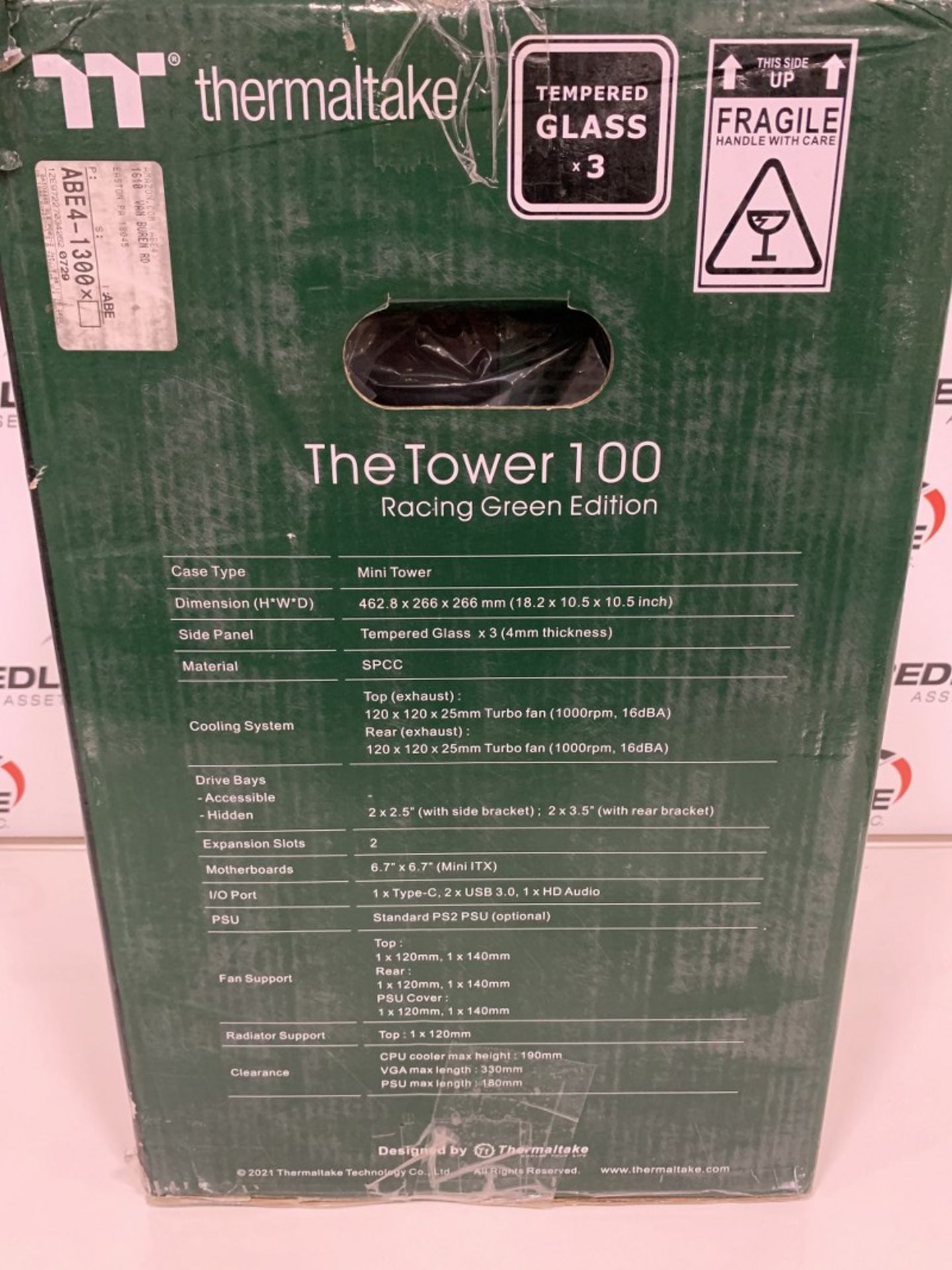 THERMALTAKE - THE TOWER 100 MNI TOWER PC CASE W/ TEMPERED GLASS - Image 2 of 3