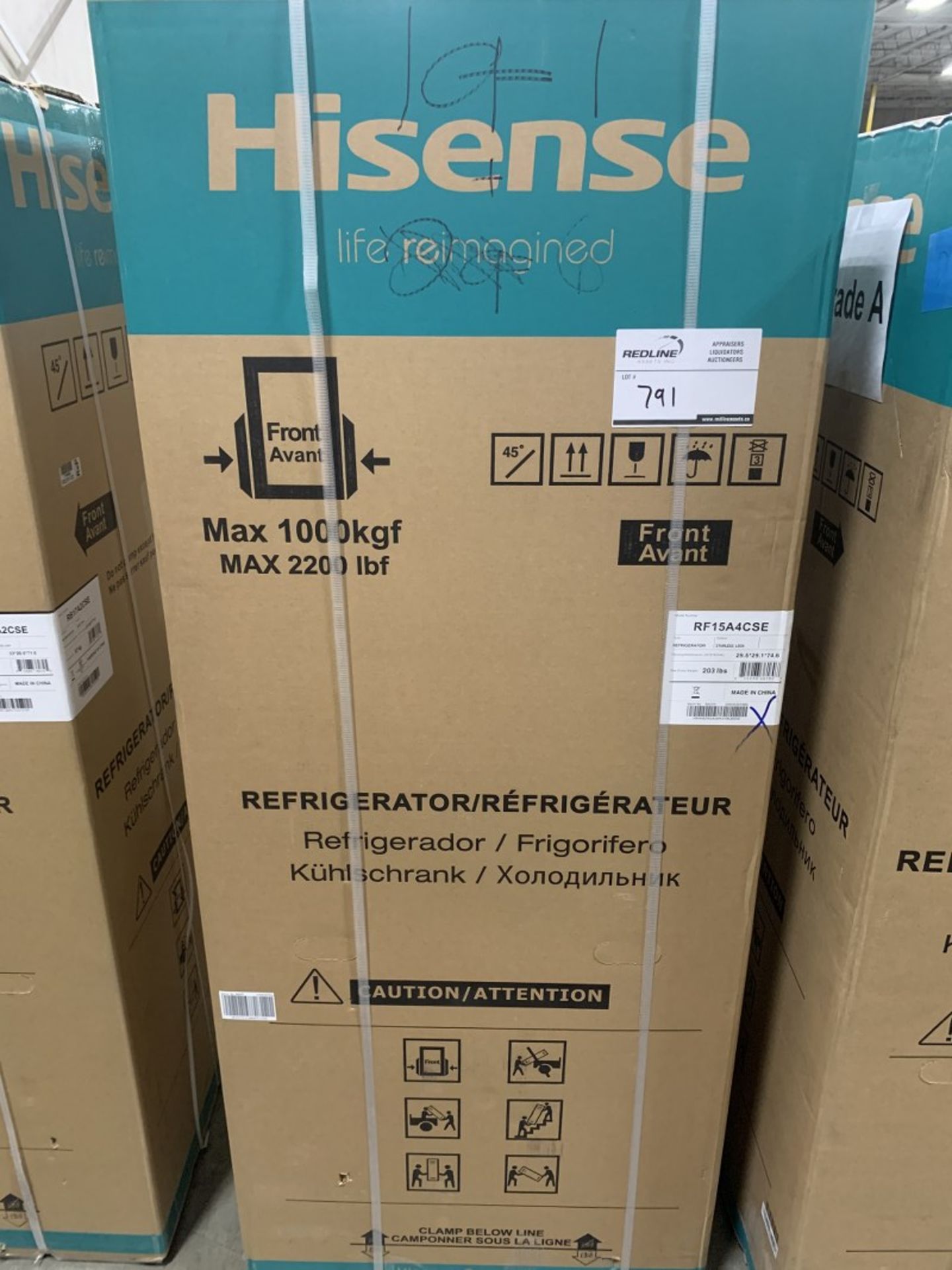 Hisense - RF15A4CSE 28in. 14.8 cu ft. Titanium Counter Depth 4-Door Refrigerator with Recessed