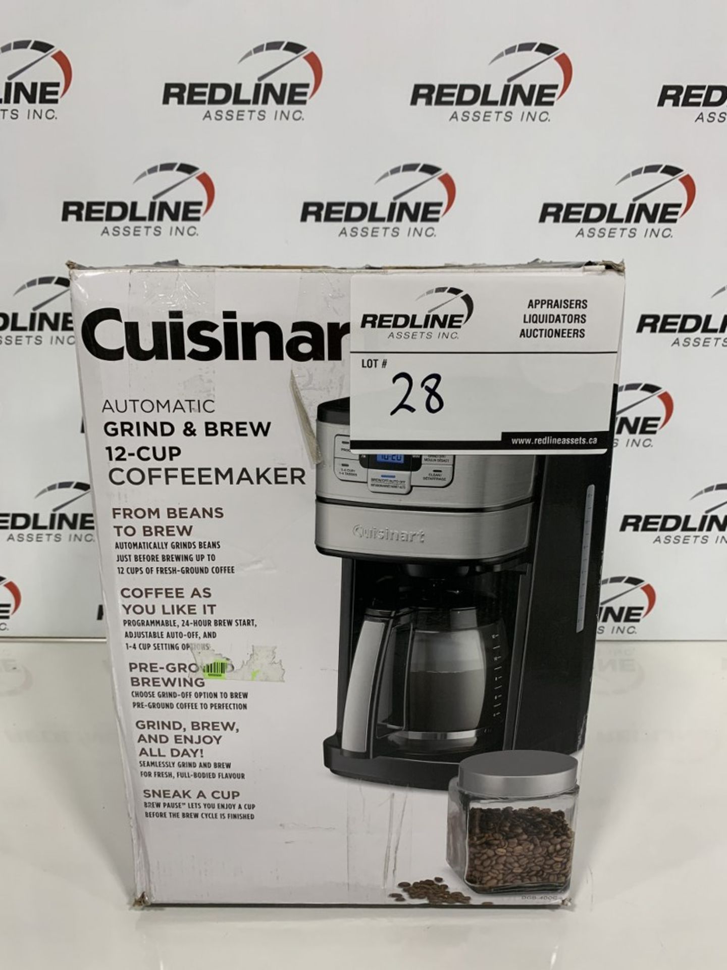 CUISINART - AUTOMATIC GRIND & BREW 12 CUP COFFEE MAKER