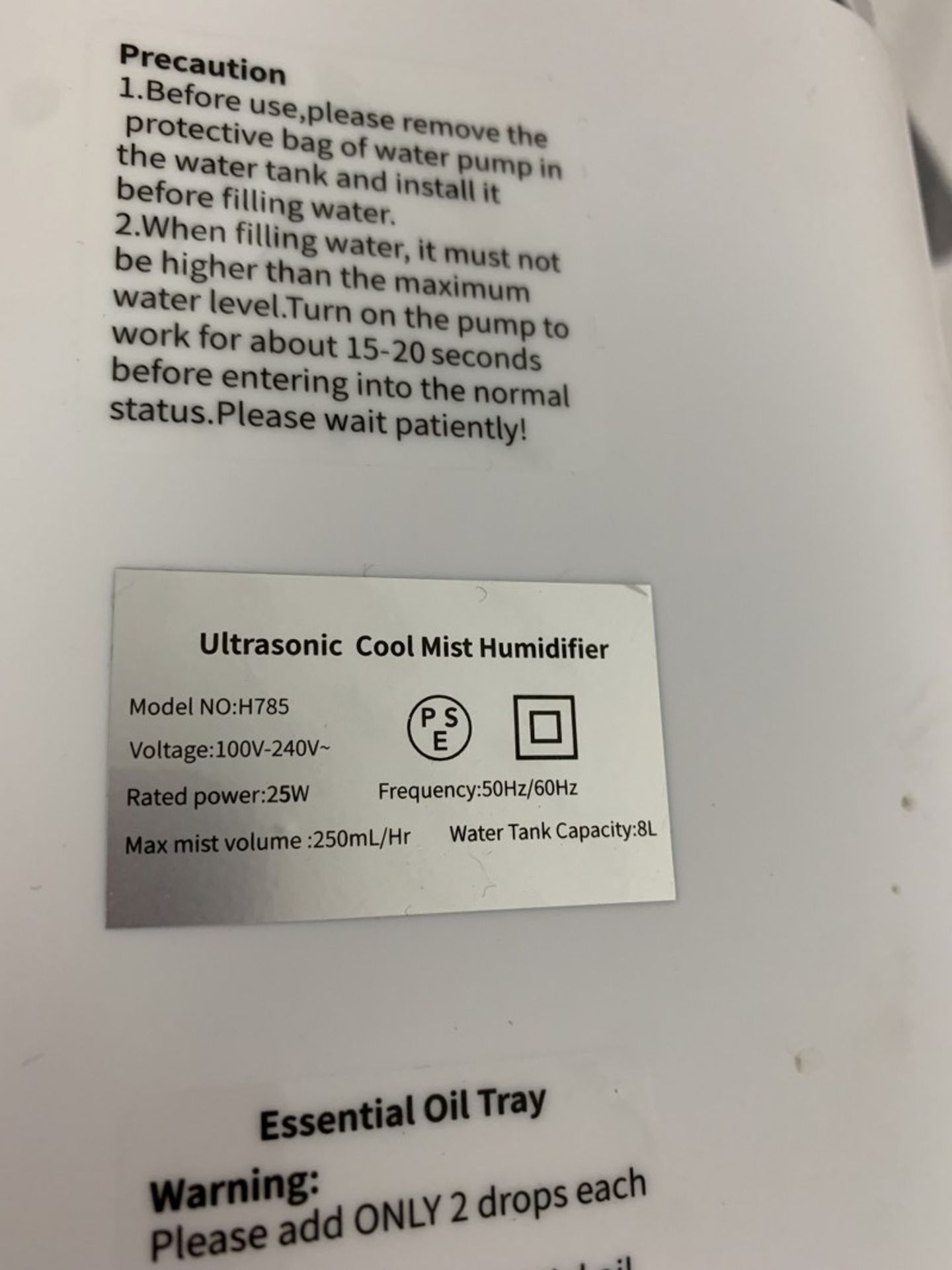 Ultrasonic Cool Mist Humidifier - Image 3 of 3