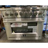 Forno - 36" Capriasca Dual Fuel Range - Gas Cooktop with 240v Electric Oven - 6 Burners,