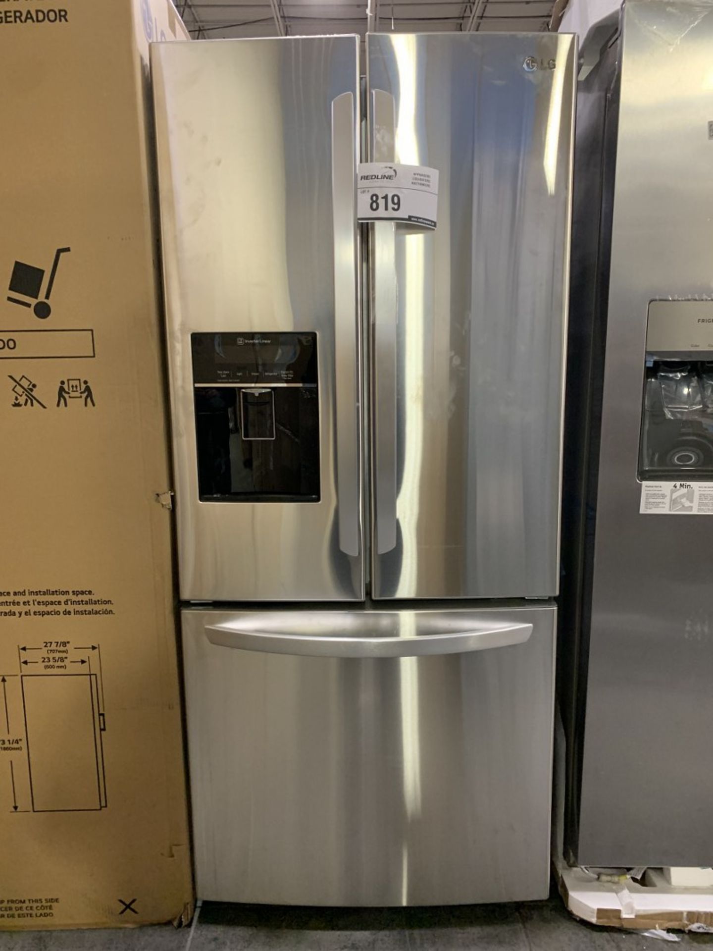 LG - 30” French Door Refrigerator with Water dispenser, 21.8 cu.ft. - Model # LCFS22EXS