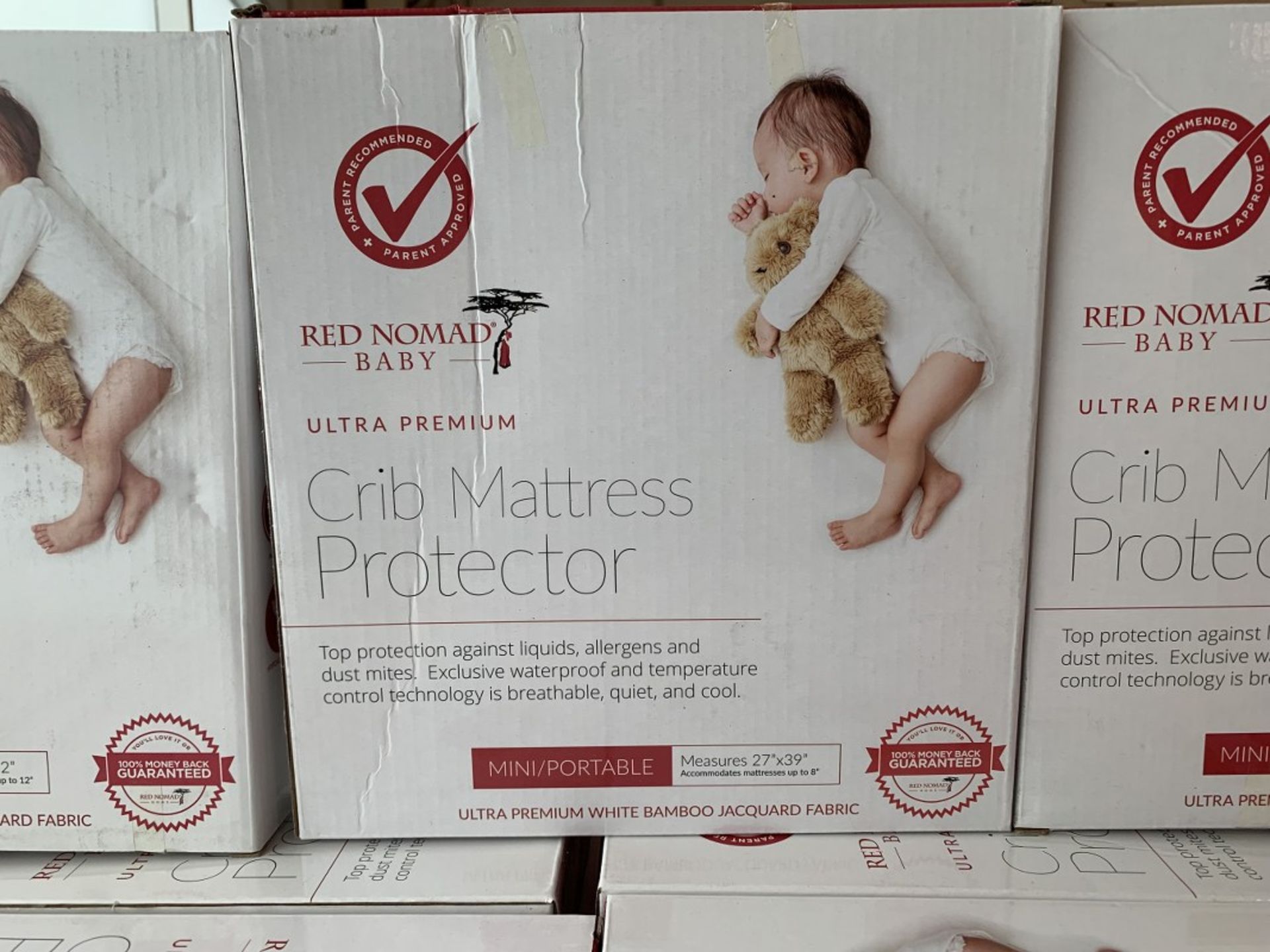 Red Nomad Home - Ultra Premium Bamboo Fabric Crib Mattress Protector - 420 Pcs - Image 3 of 3