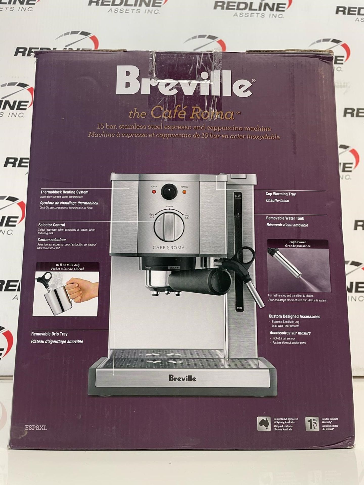 Breville - the Cafe Roma - Espresso & Cappuccino Machine - Image 2 of 2