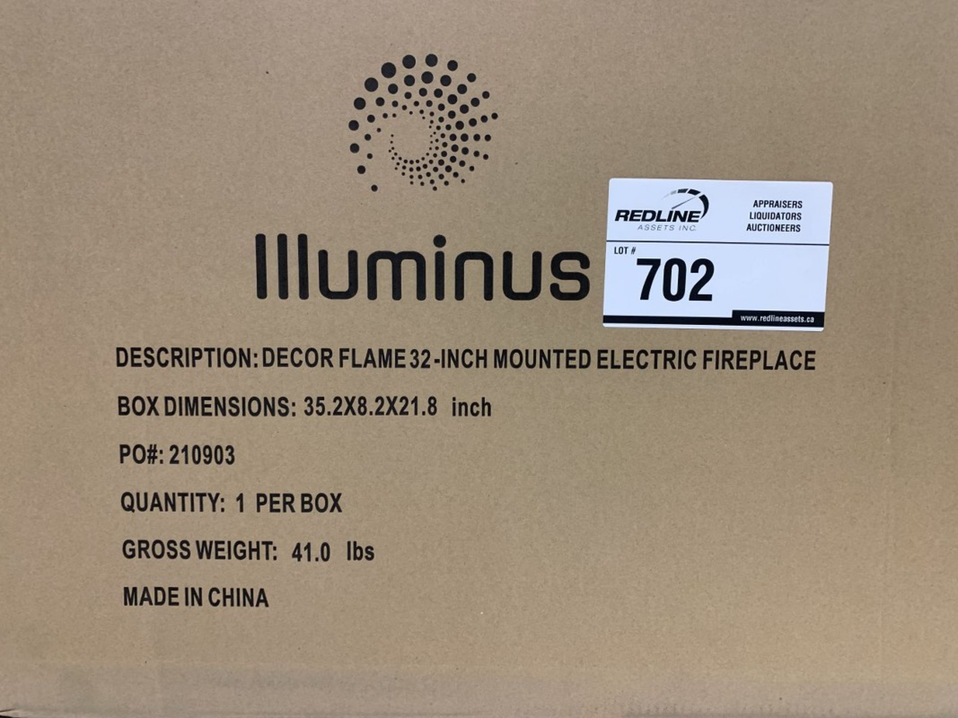 Illuminus - 32" Wall Mount Electric Fireplace
