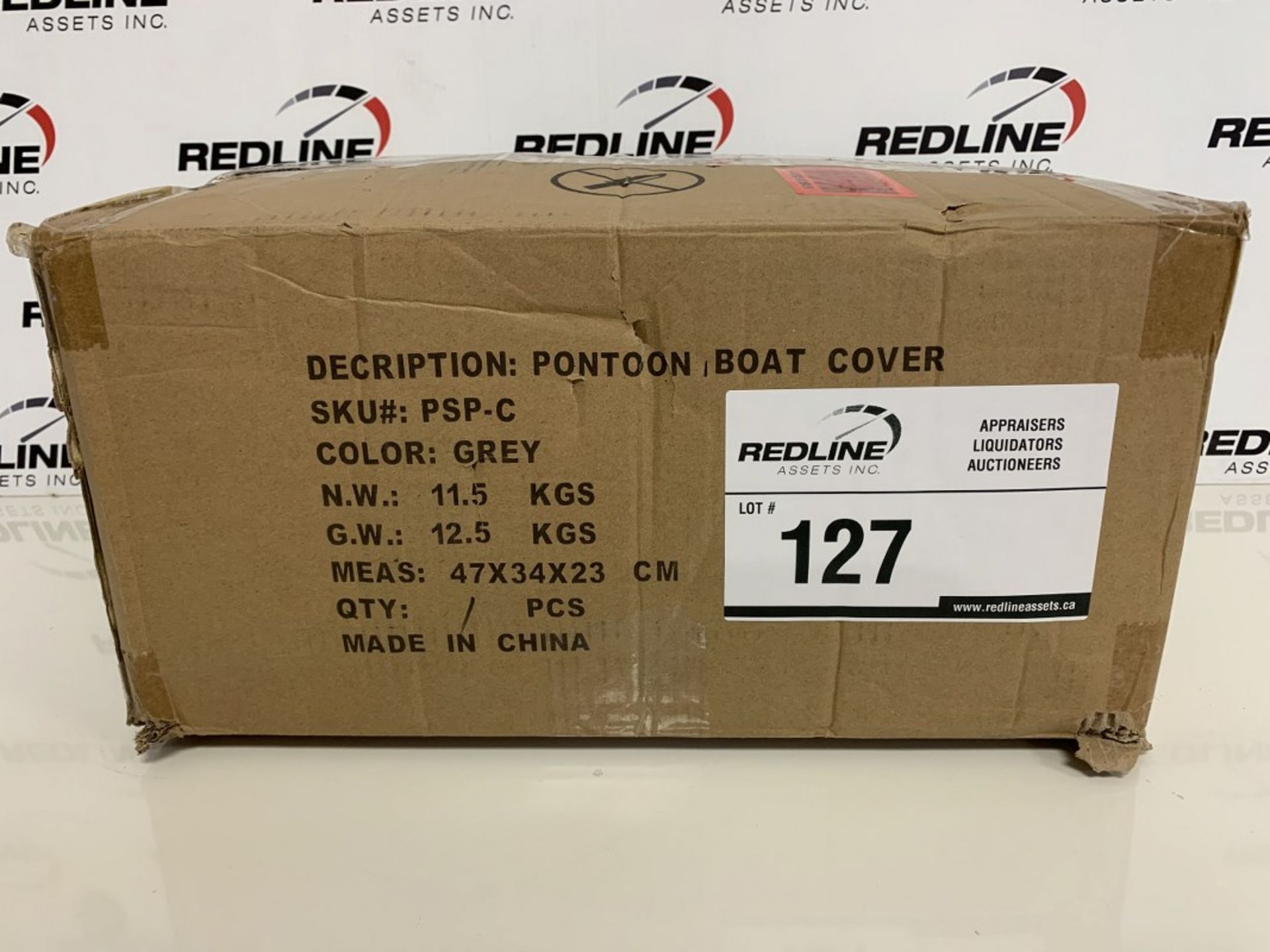 Pontoon Motorboat Cover Light Gray