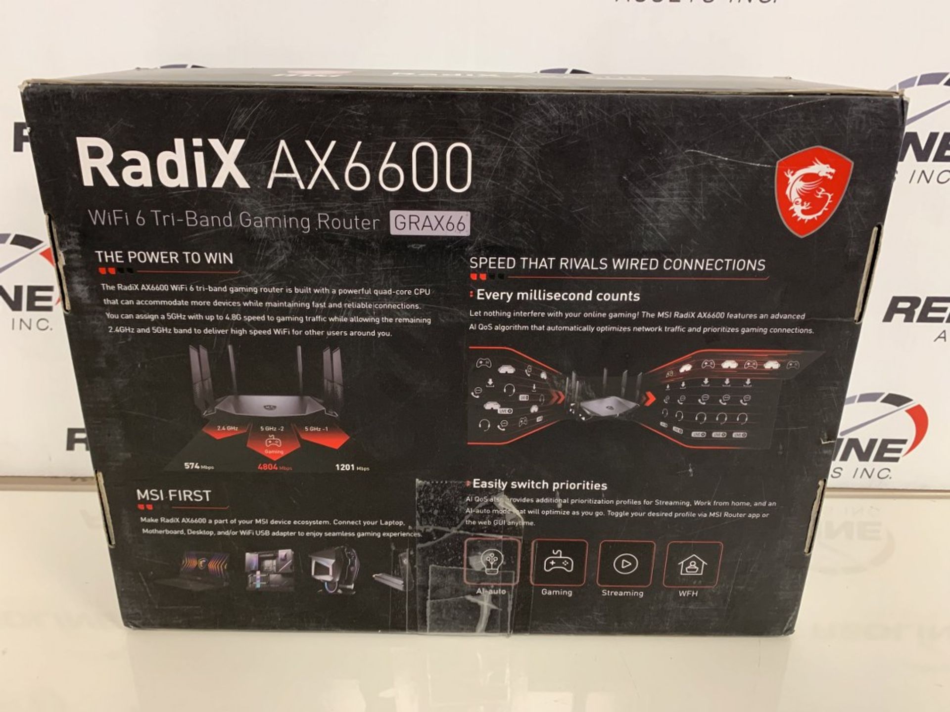 Msi - Radix Ax6600 - Wifi 6 Tri-Band Gaming Router - Image 2 of 2