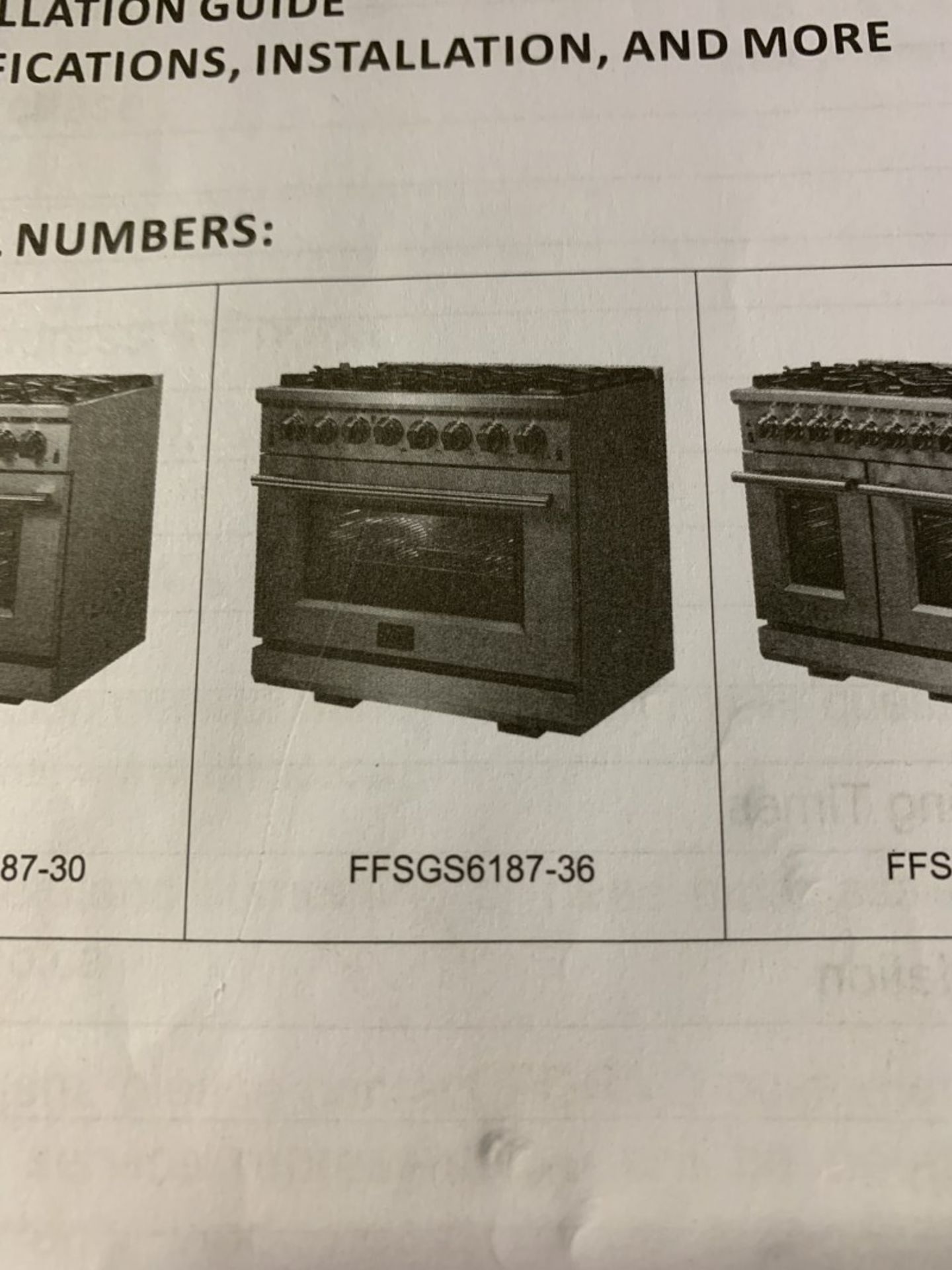 Forno - 36" Capriasca Dual Fuel Range - Gas Cooktop with 240v Electric Oven - 6 Burners, - Image 5 of 5