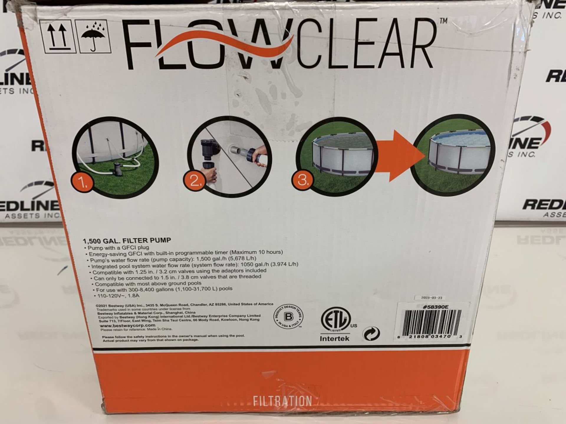 Flowclear - 1500 Gal Bestway Filter Pump - Image 2 of 2