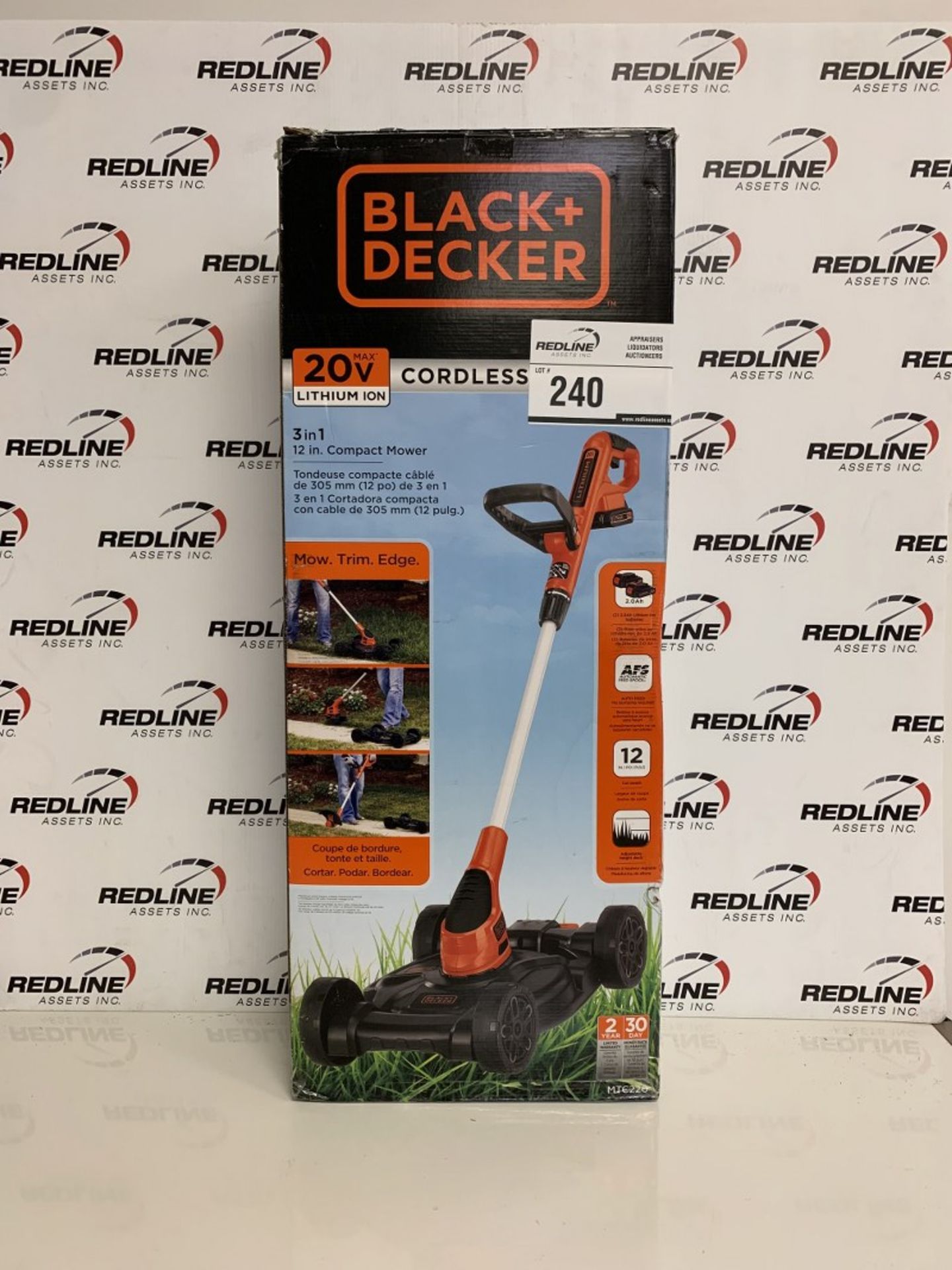 Black And Decker - 20V 3 In 1 - 12 Inch Compact Mower