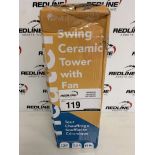 Senville - Swing Ceramic Tower With Fan