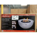 Sunbeam - 50,000 Btu Pearl Concrete Firepit