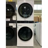 LG - 27 inch Width Washer & Dryer Set, WashTower, AI DD, White colour Washer: 6 Wash Cycles, 1300