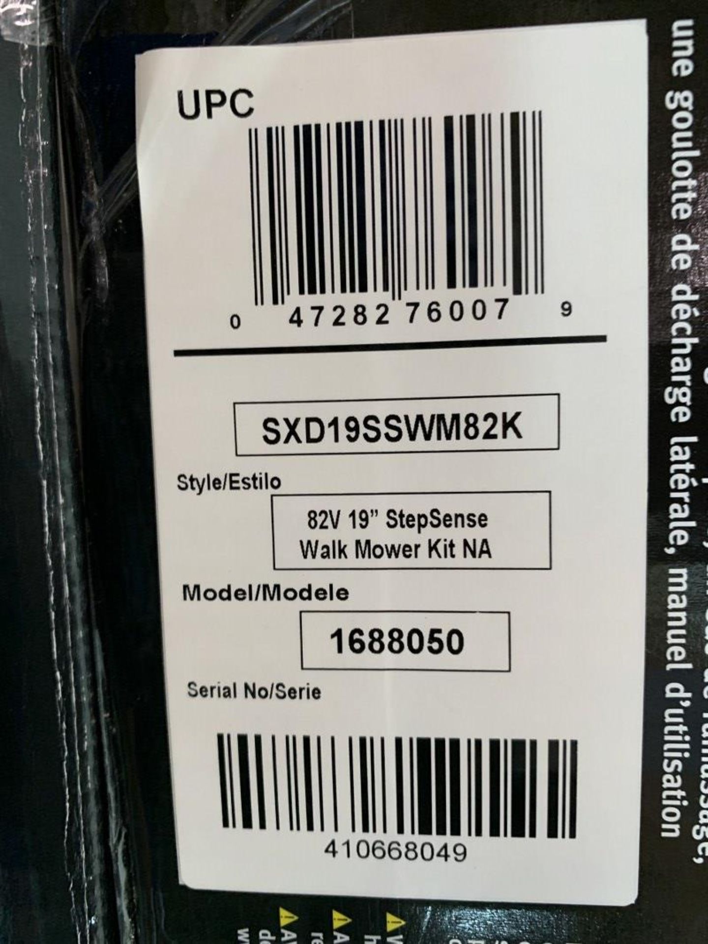 Pallet Lot - Snapper - Xd 82V 19" Stepsense Walk Mower Kit - Including Battery - Sxd19Sswm82K - Image 3 of 3