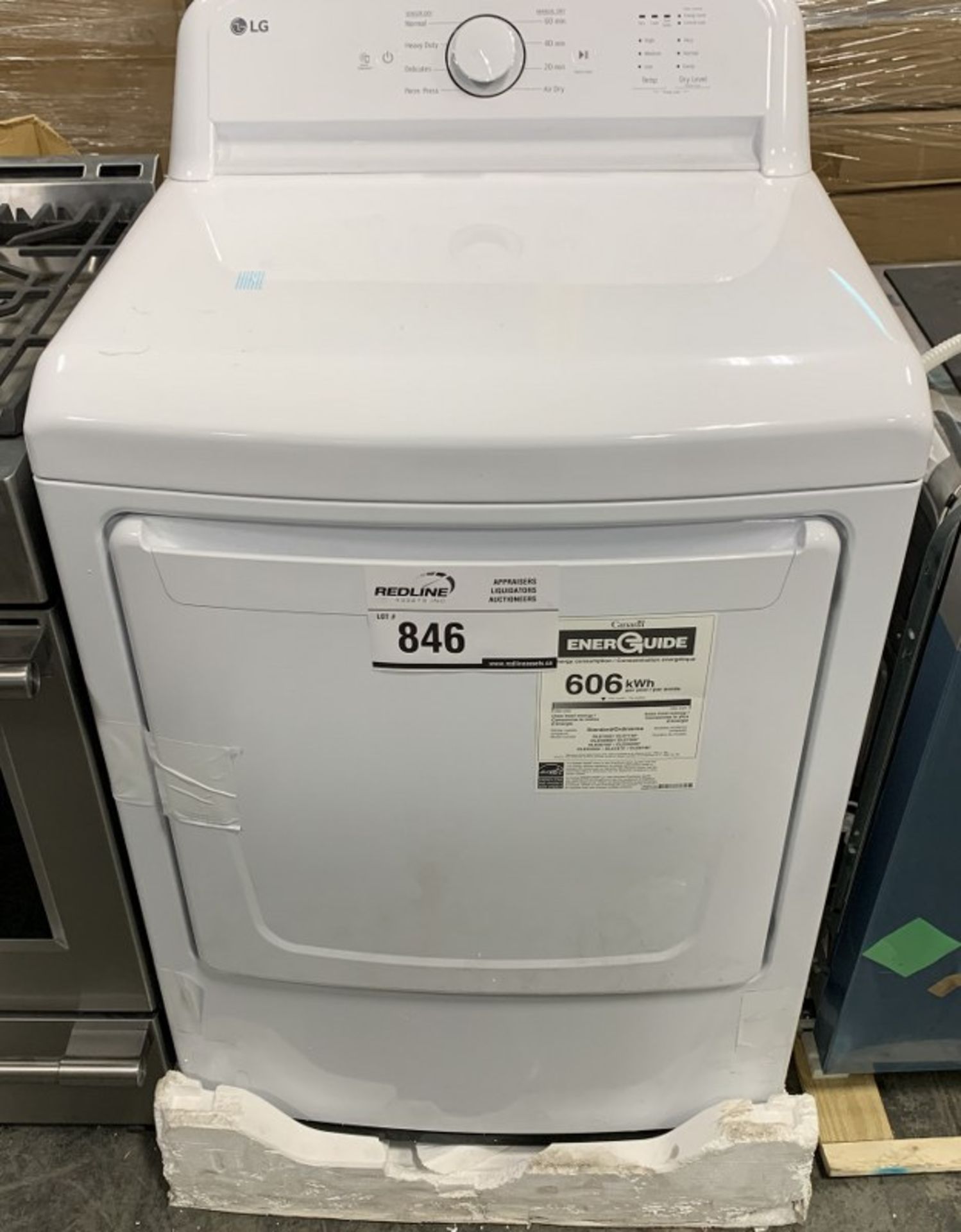 Lg - Electric Dryer, 27 Inch Width, 7.3 Cu. Ft. Capacity, White Colour Ultra Large Capacity,