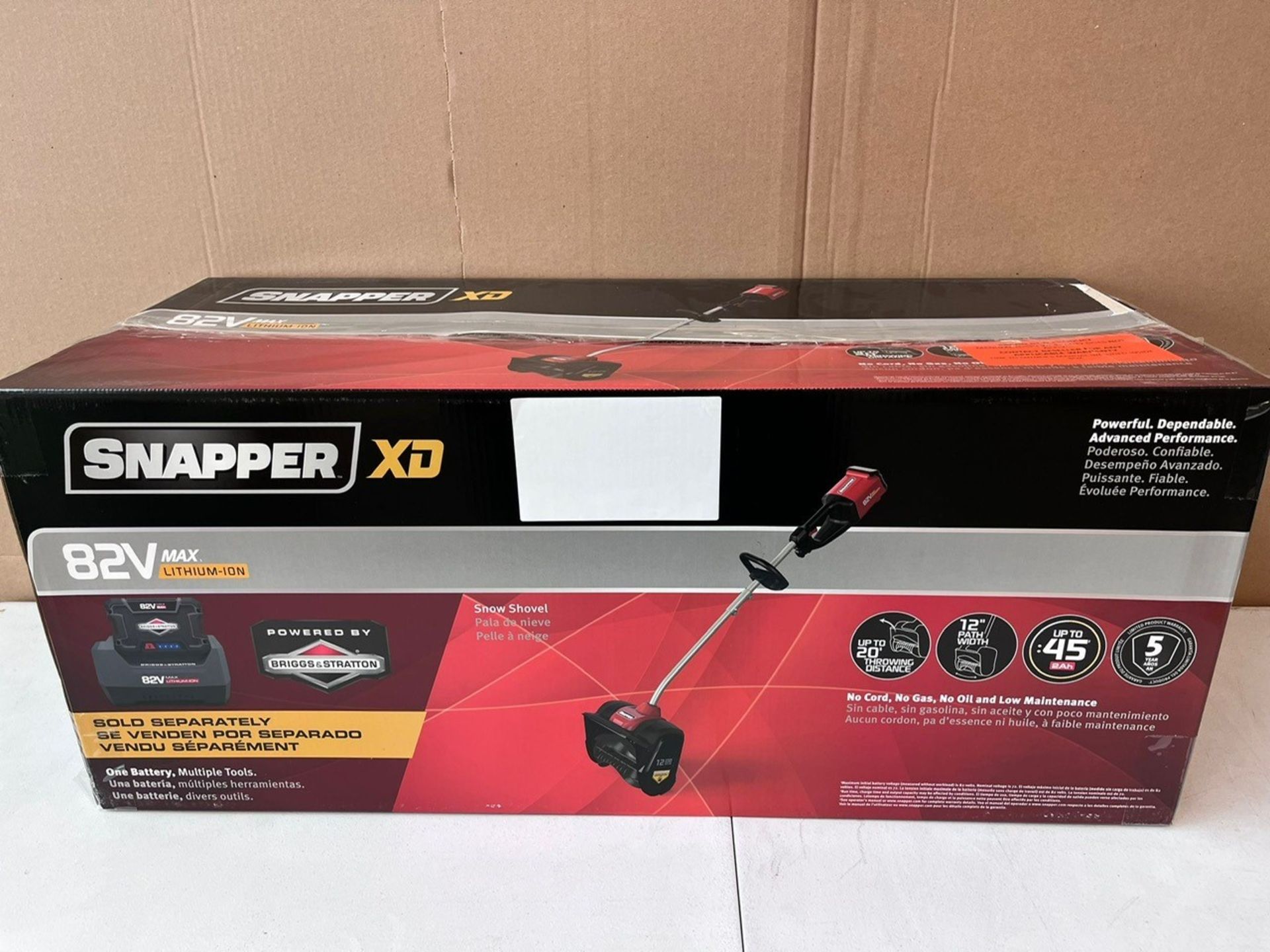 Snapper - Xd 82V Snow Shovel - Battery Not Included - Sxdss82