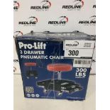 Pro-Lift - 3 Drawer Pneumatic Chair - 300Lbs