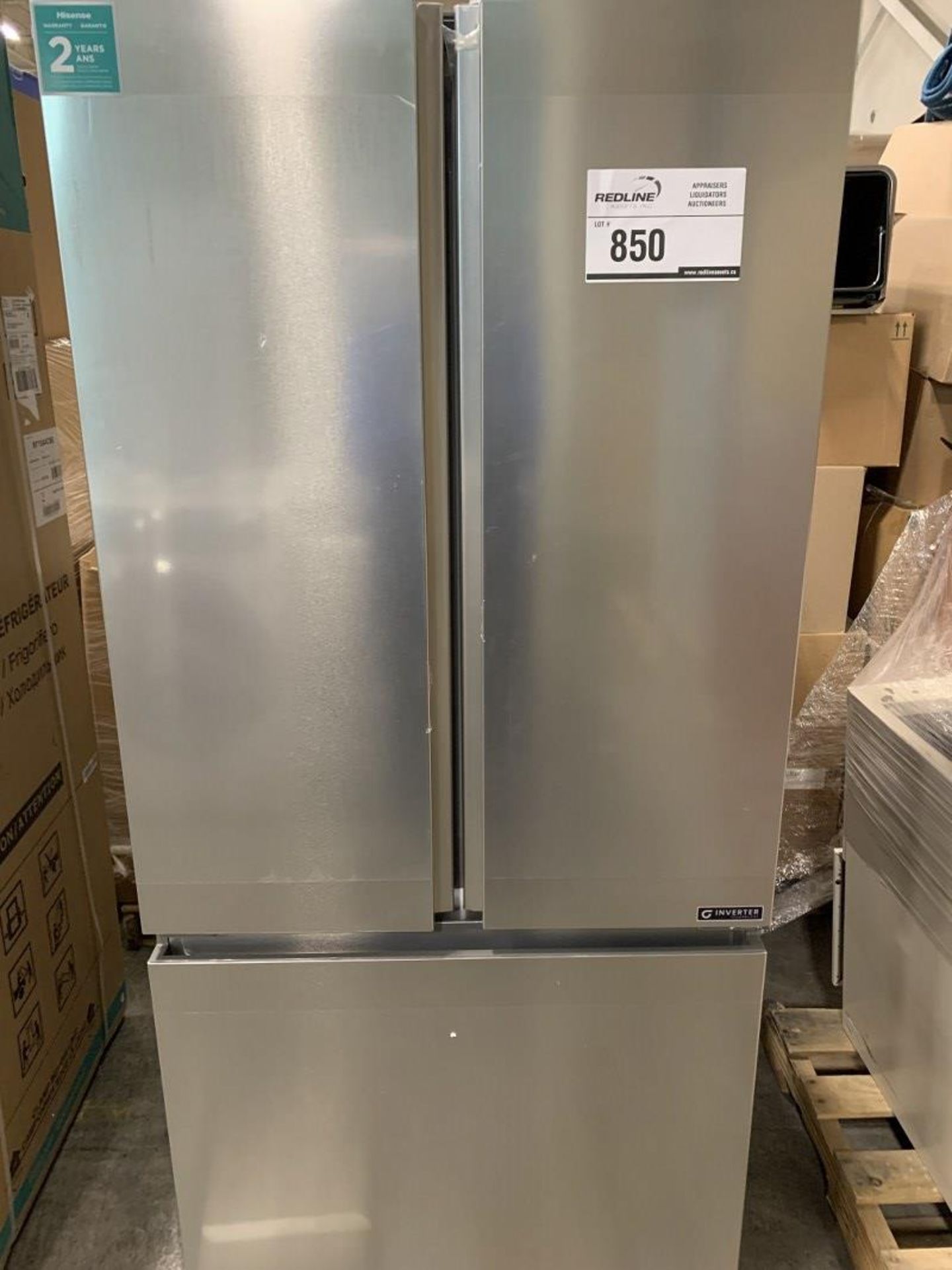 Hisense - 30In 20.8 Cu Ft. Stainless Steel French Door Refrigerator With Full Width Adjustable