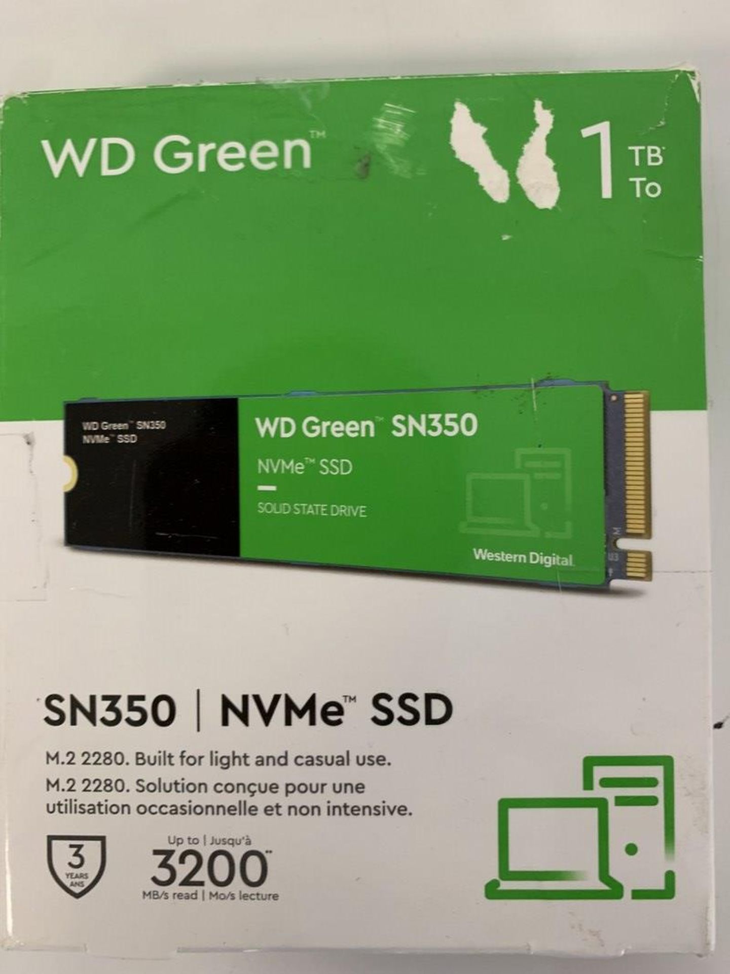 Wd Green - Sn350 - Nvme Ssd - External Hard Drive - 1Tb - Image 2 of 2