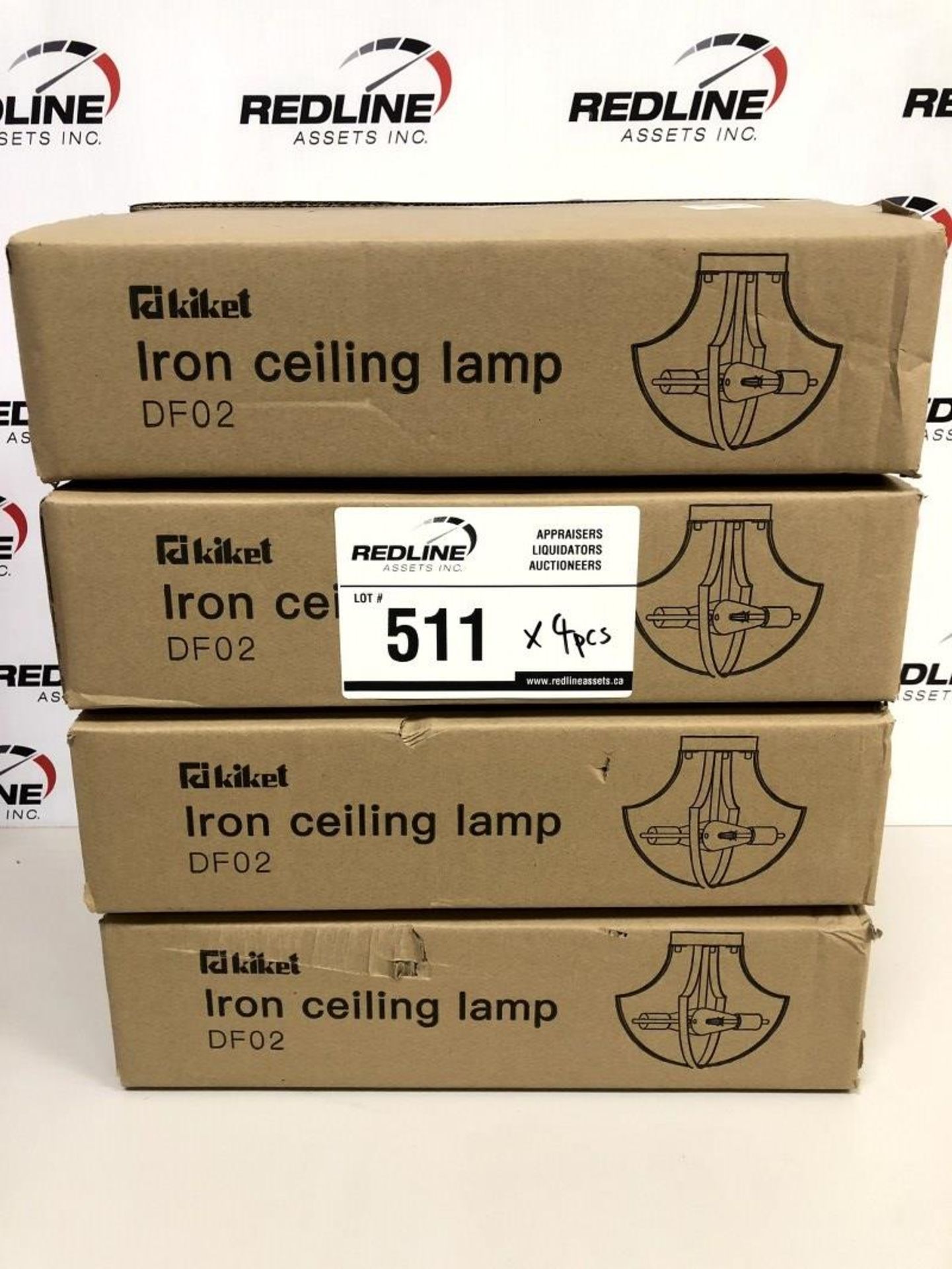 Rj Kiket - Iron Ceiling Lamp - X 4Pcs