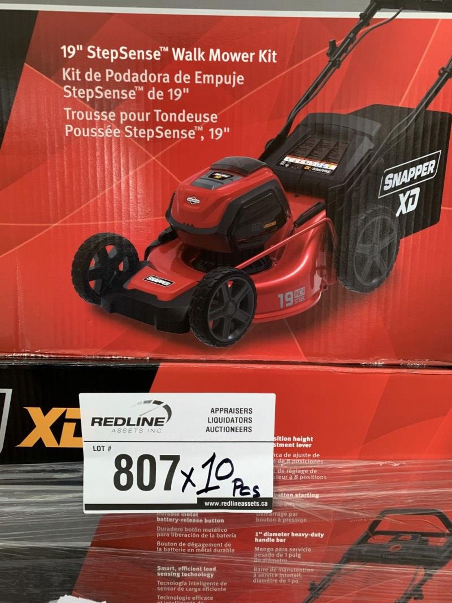 Pallet Lot - Snapper - Xd 82V 19" Stepsense Walk Mower Kit - Including Battery - Sxd19Sswm82K - Image 2 of 3