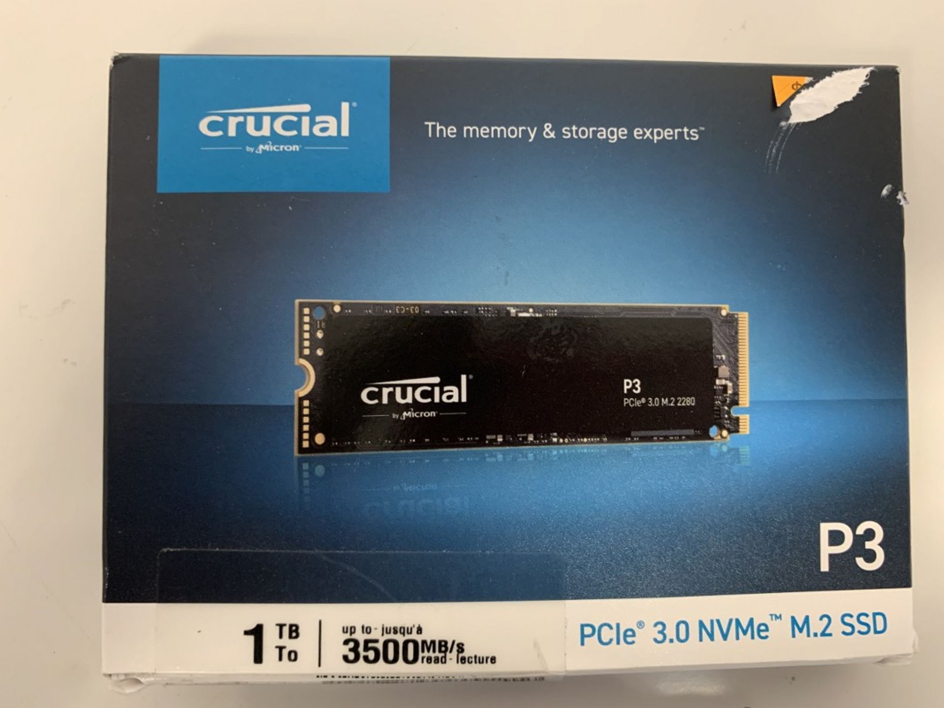 Crucial - P3 - Pcle 3.0 Nvme - M.2 Ssd Card - 1Tb - Image 2 of 2