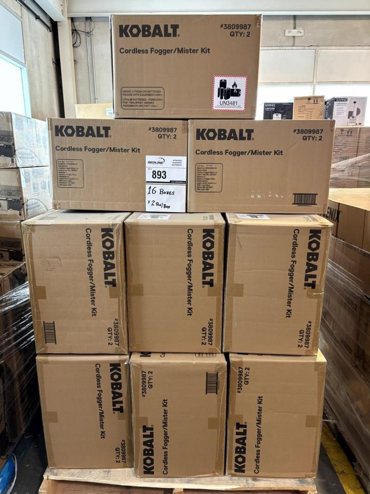 Pallet Lot - Kobalt - Cordless Fogger/Mister Kit - 2/Box X 16 Boxes