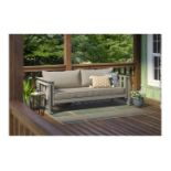Allen Roth -2-Person Light Brown Steel Outdoor Glider/Daybed - Gsm00281A