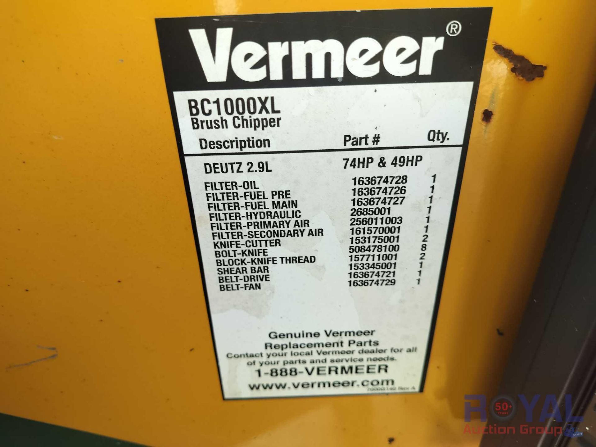 2015 Vermeer BC1000XL S/A Towable Brush Chipper - Image 17 of 17