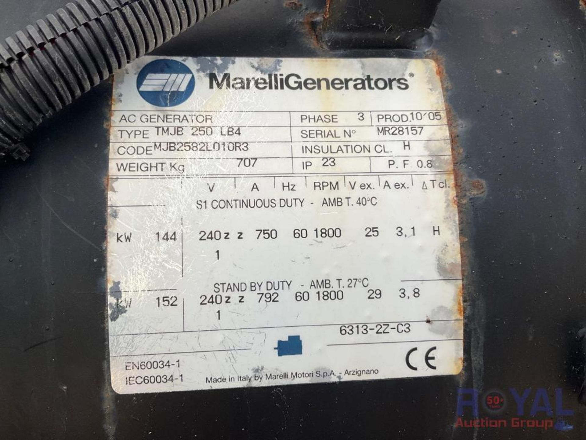 2005 Marelli Generators 144KW 3 Phase Towable Generator - Image 6 of 17