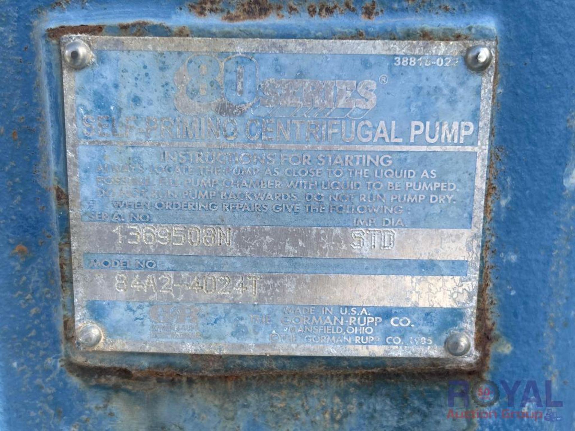 2007 Gorman Rupp T/A Towable Self Priming Centrifugal Pump - Image 5 of 18