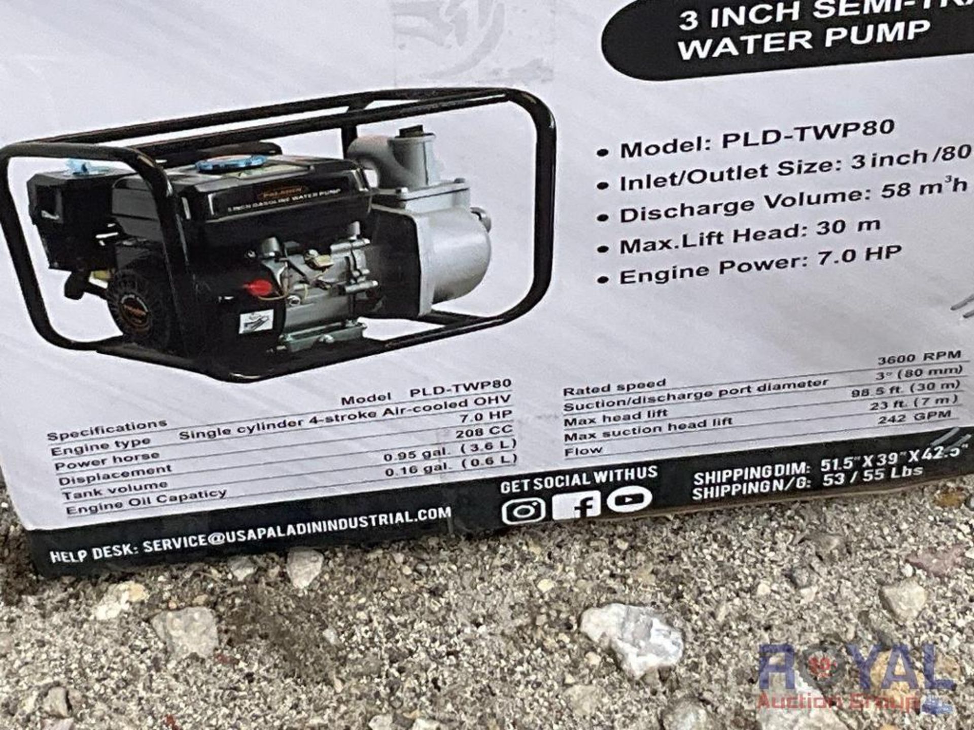 2024 Paladin PLD-TWP80 Gas Powered 3 Inch Semi-Trash Water Pump - Bild 5 aus 5