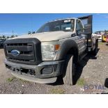 2012 Ford F550 Super Duty 4x4 Flatbed Truck.