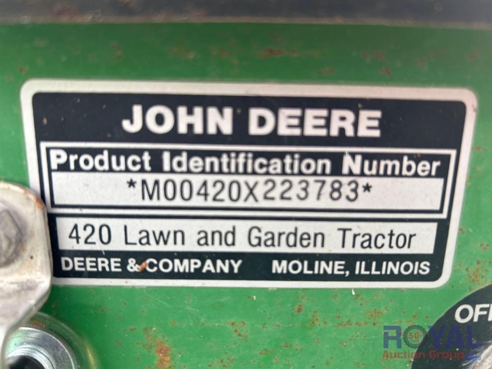 John Deere 420 Ride On Mower - Image 5 of 16