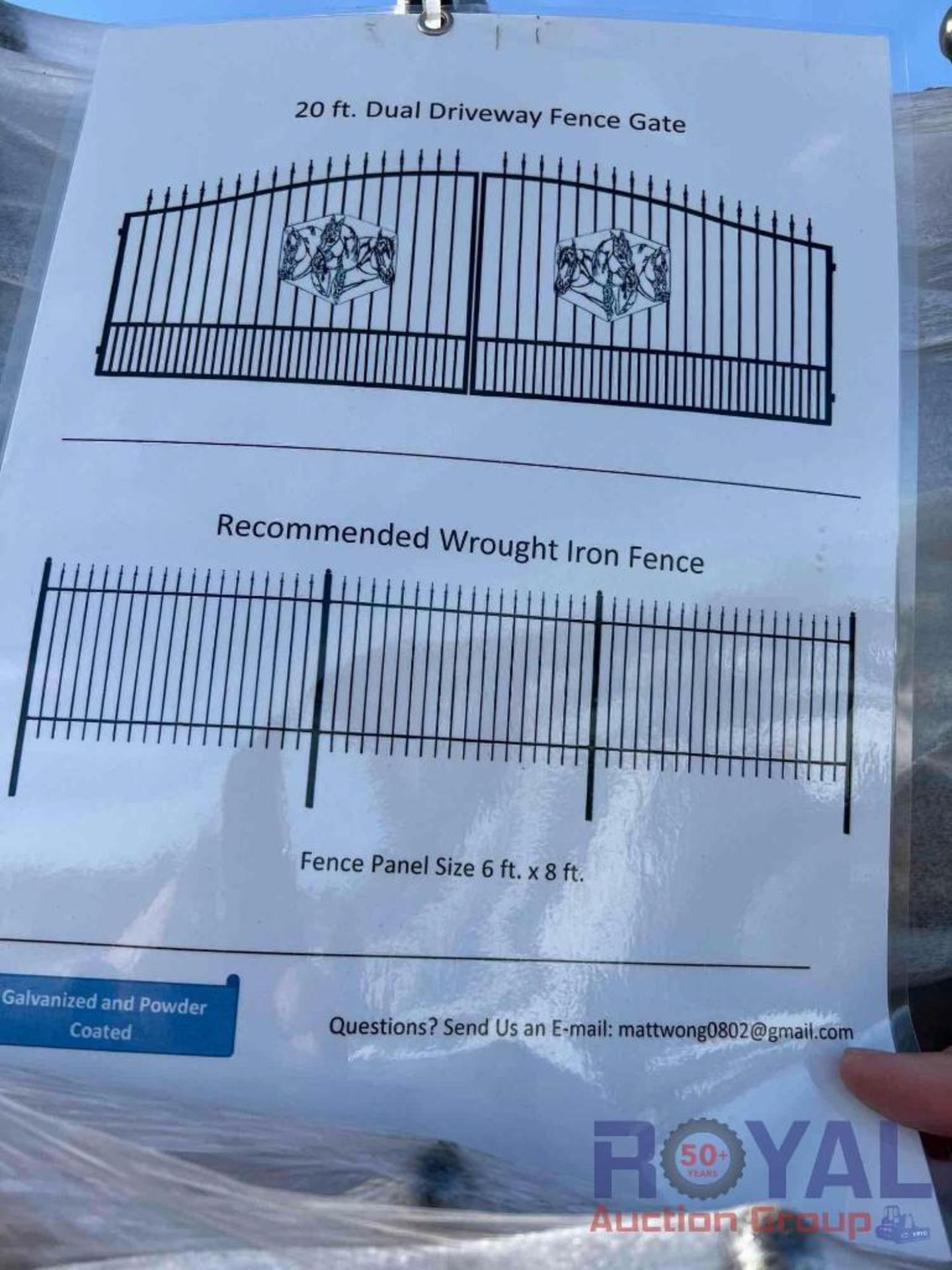 2023 Great Bear 20FT Wrought Iron Gate