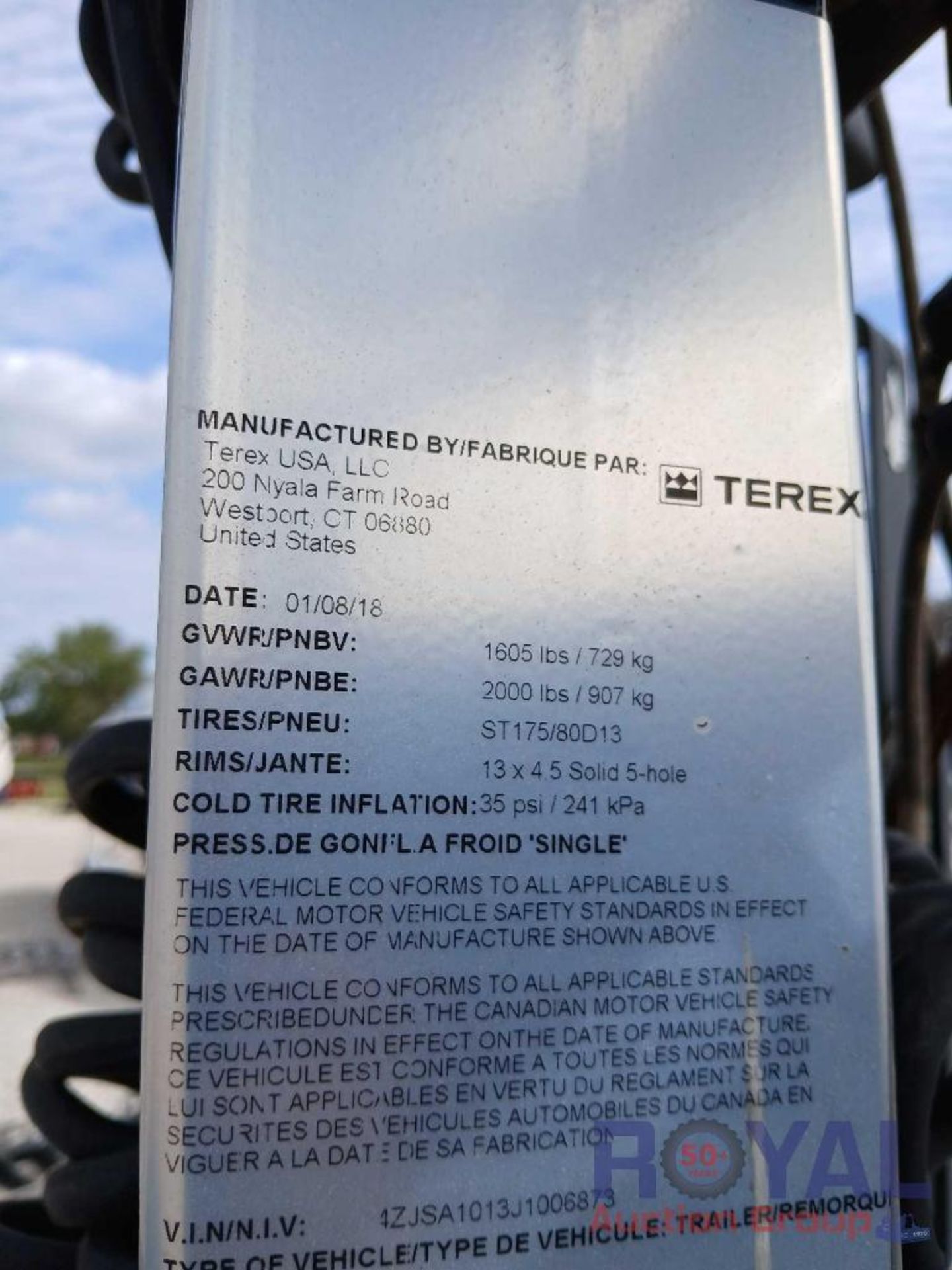 2018 Terex RL4 S/A Towable Light Tower - Image 6 of 16