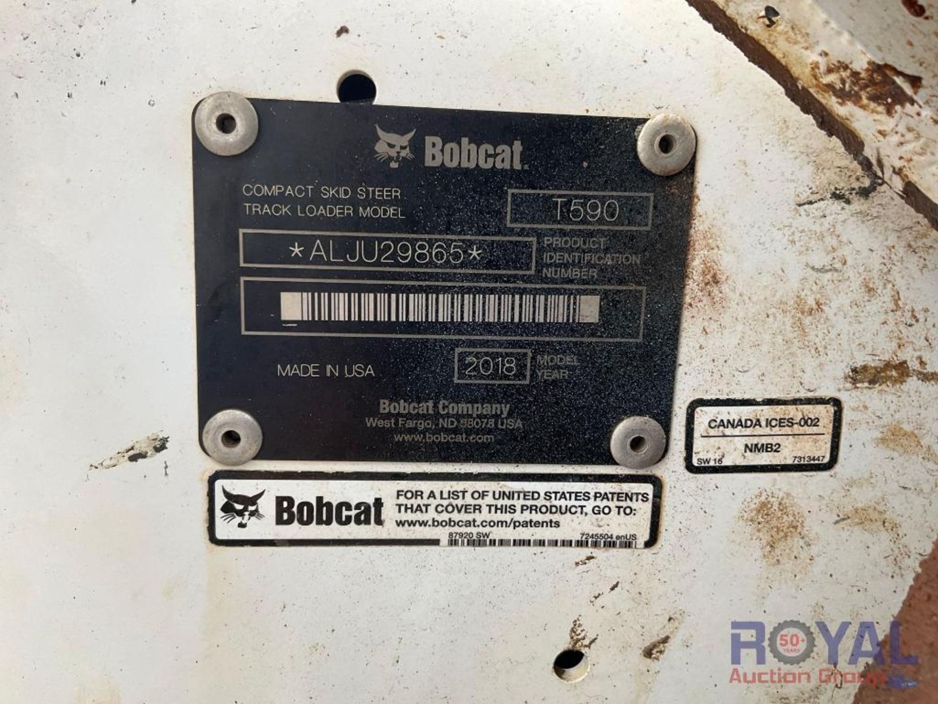 2018 Bobcat T590 Compact Track Loader Skid Steer - Image 9 of 33