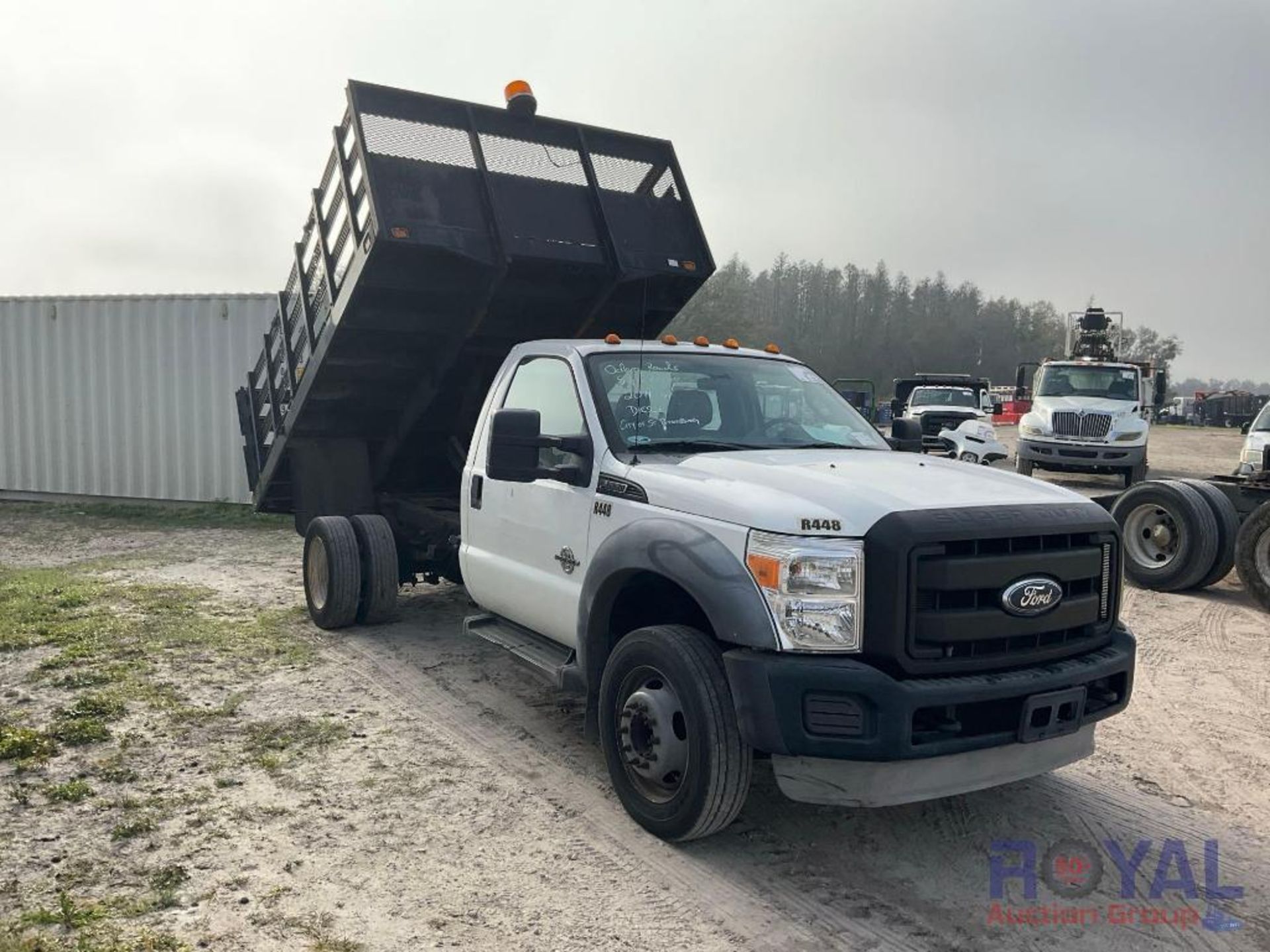 2011 Ford F550 Super Duty Stakebody Flatbed Dump Truck - Image 2 of 26