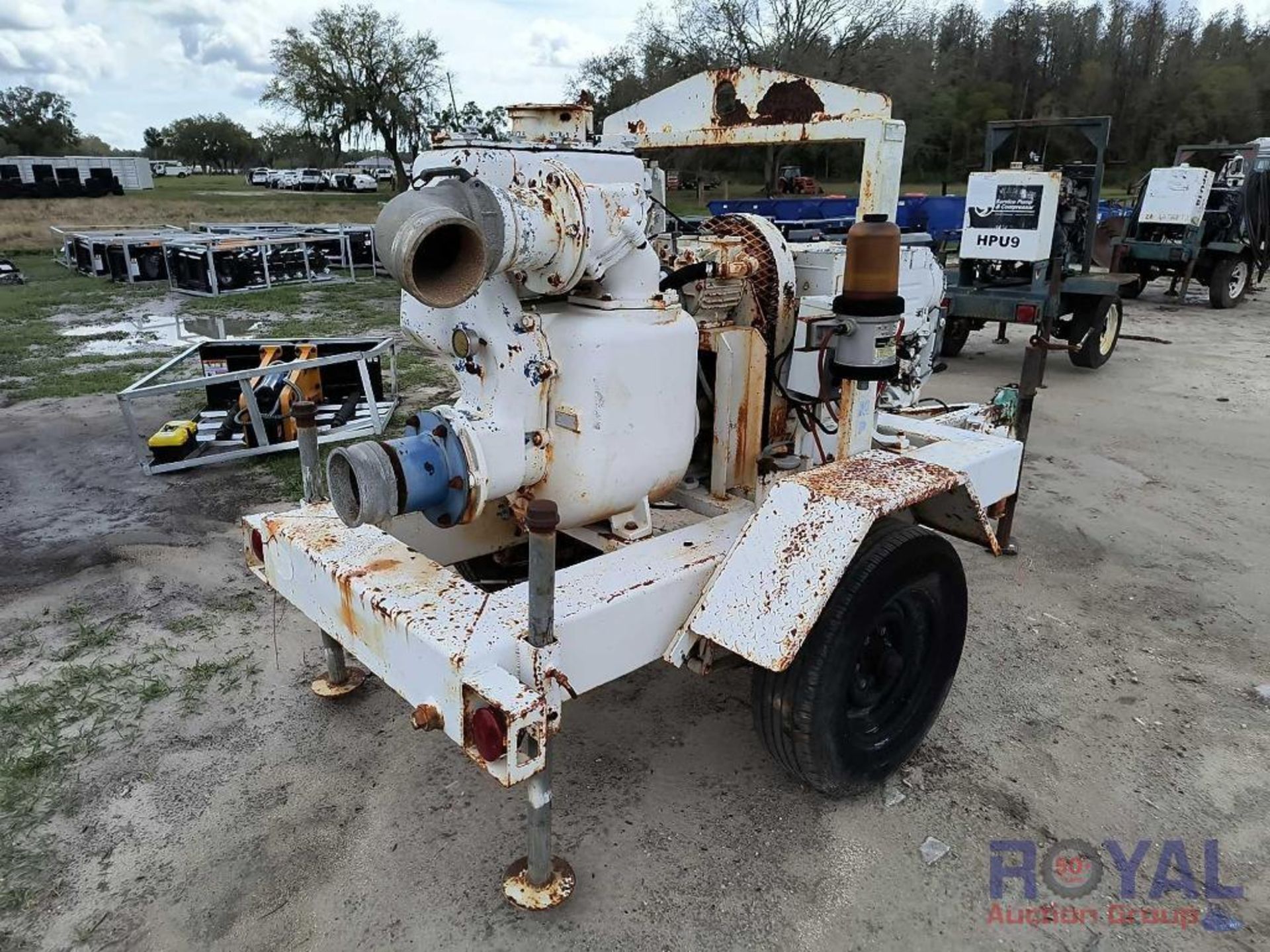 1999 Thompson 6in Vacuum-Assisted Heavy Duty Trash Pump S/A Trailer - Image 3 of 17