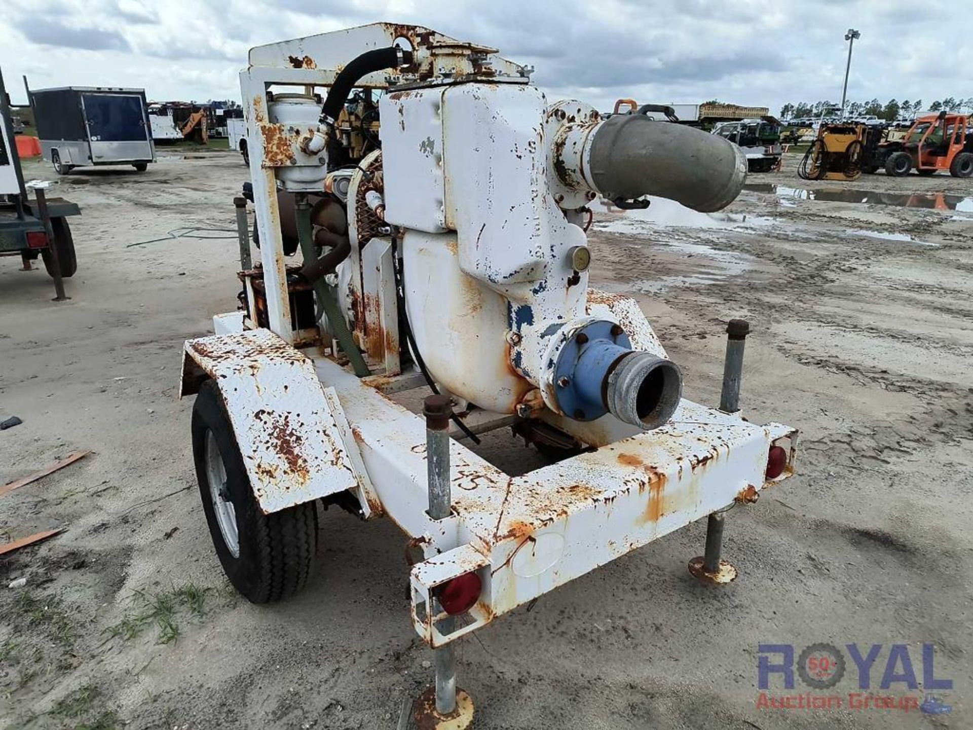 1999 Thompson 6in Vacuum-Assisted Heavy Duty Trash Pump S/A Trailer - Image 4 of 17