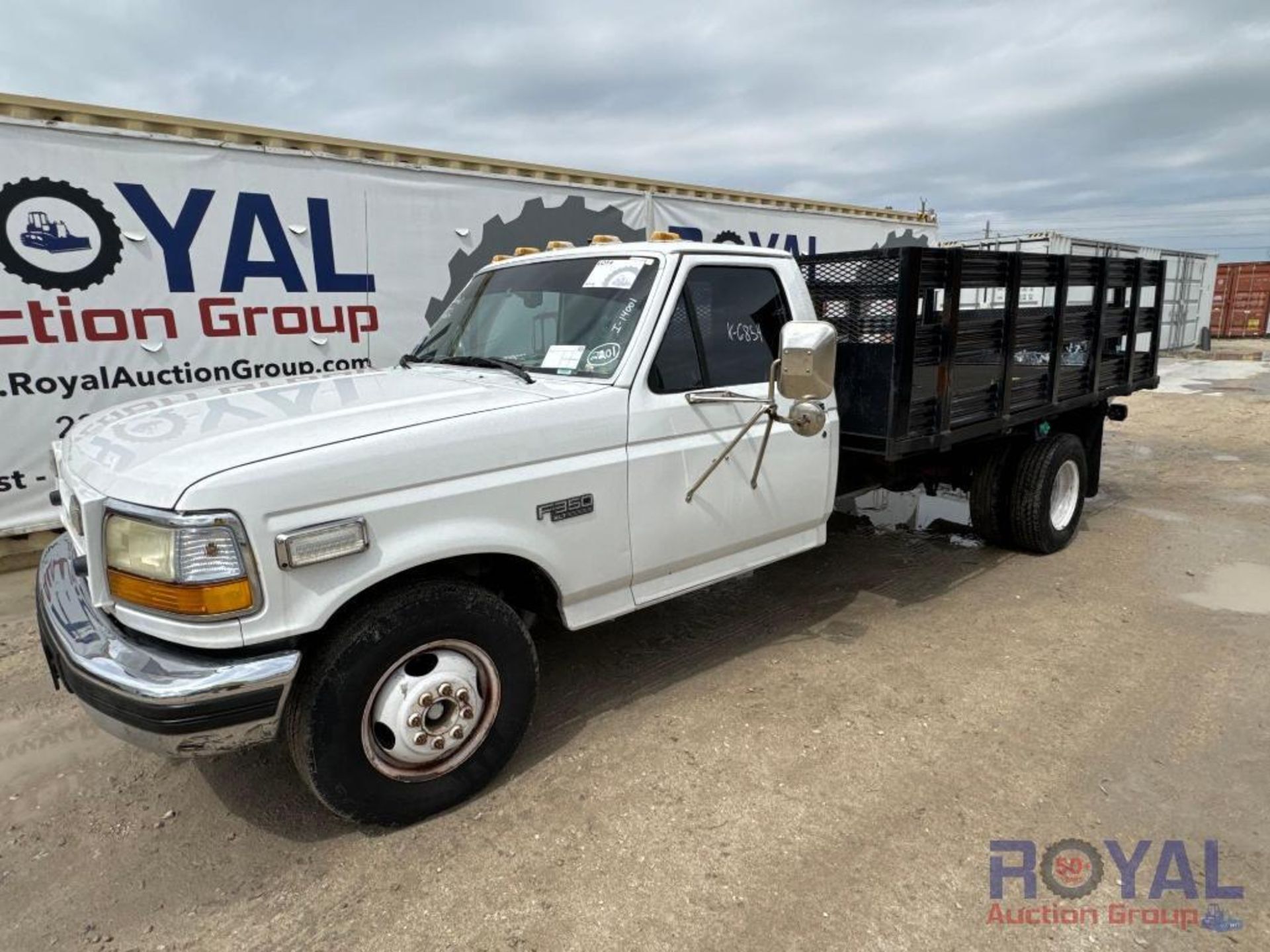 1997 Ford F350 12FT Stake Body Flatbed Truck - Image 2 of 34