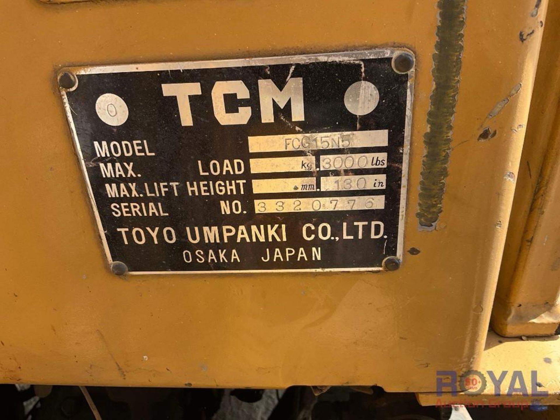 TCM FCG15N 3000lbs Cushion Tire Forklift - Image 5 of 26