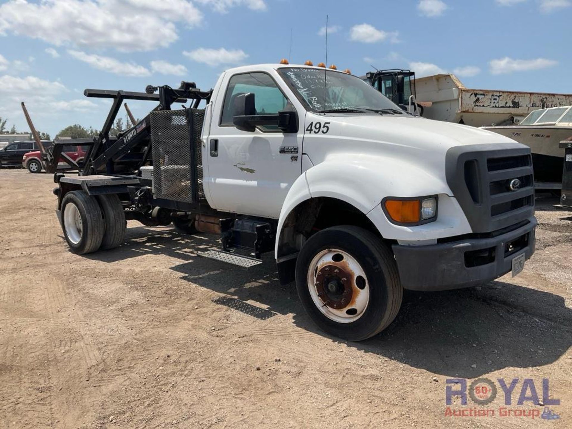 2015 Ford F650 Stellar CCR Container Carrier Dumpster Truck - Image 5 of 40