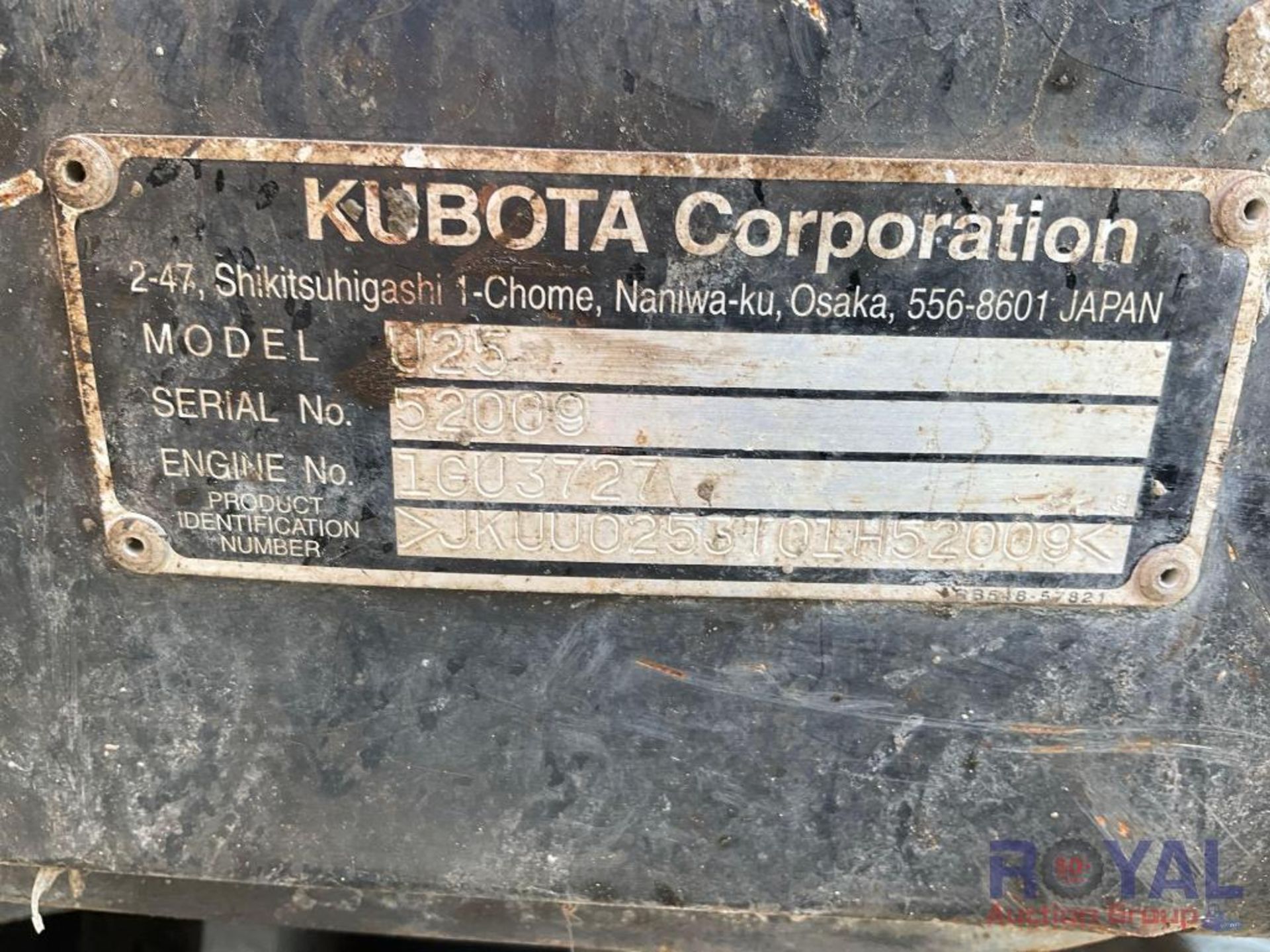 2017 Kubota U25 Mini Excavator - Image 5 of 20