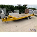 T/A 16ft X 8ft Pintle Hitch Equipment Trailer With Ramps