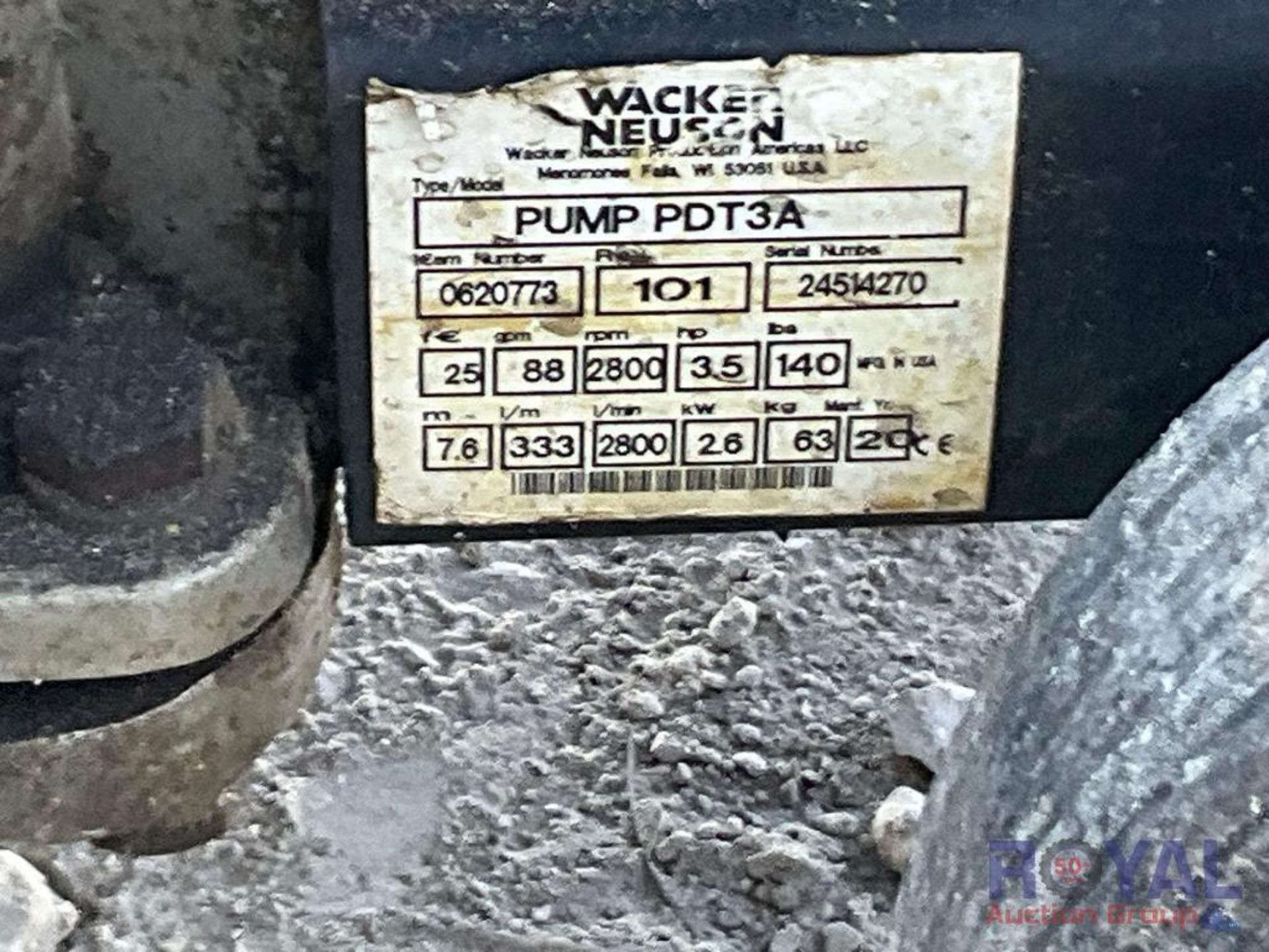 2020 Whacker Newson PDT3A 3in Diaphragm Pump - Image 5 of 5
