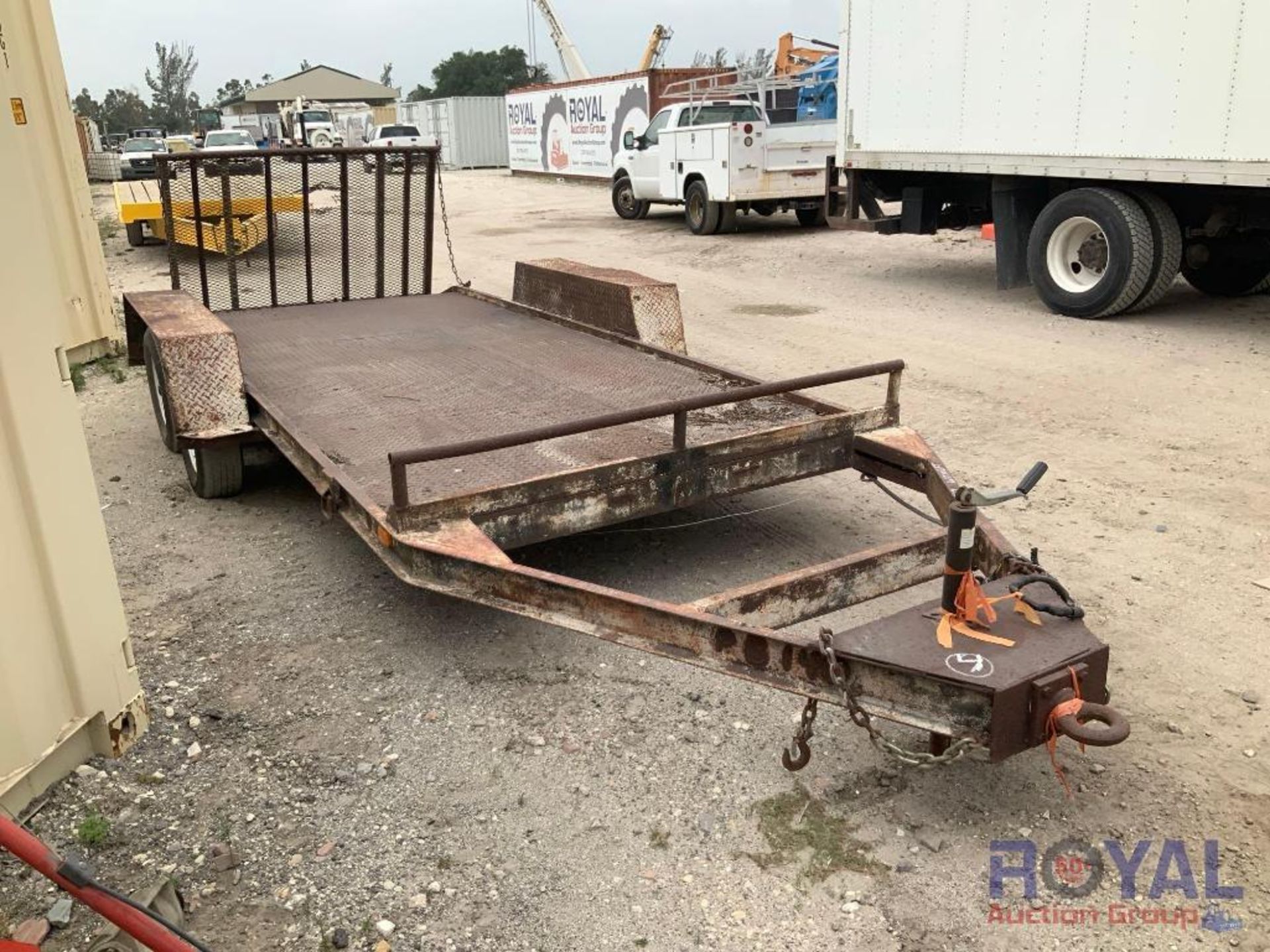 T/A 16ft X 6ft Pintle Hitch T/A Equipment Trailer w/ Fold Down Ramp - Image 2 of 12