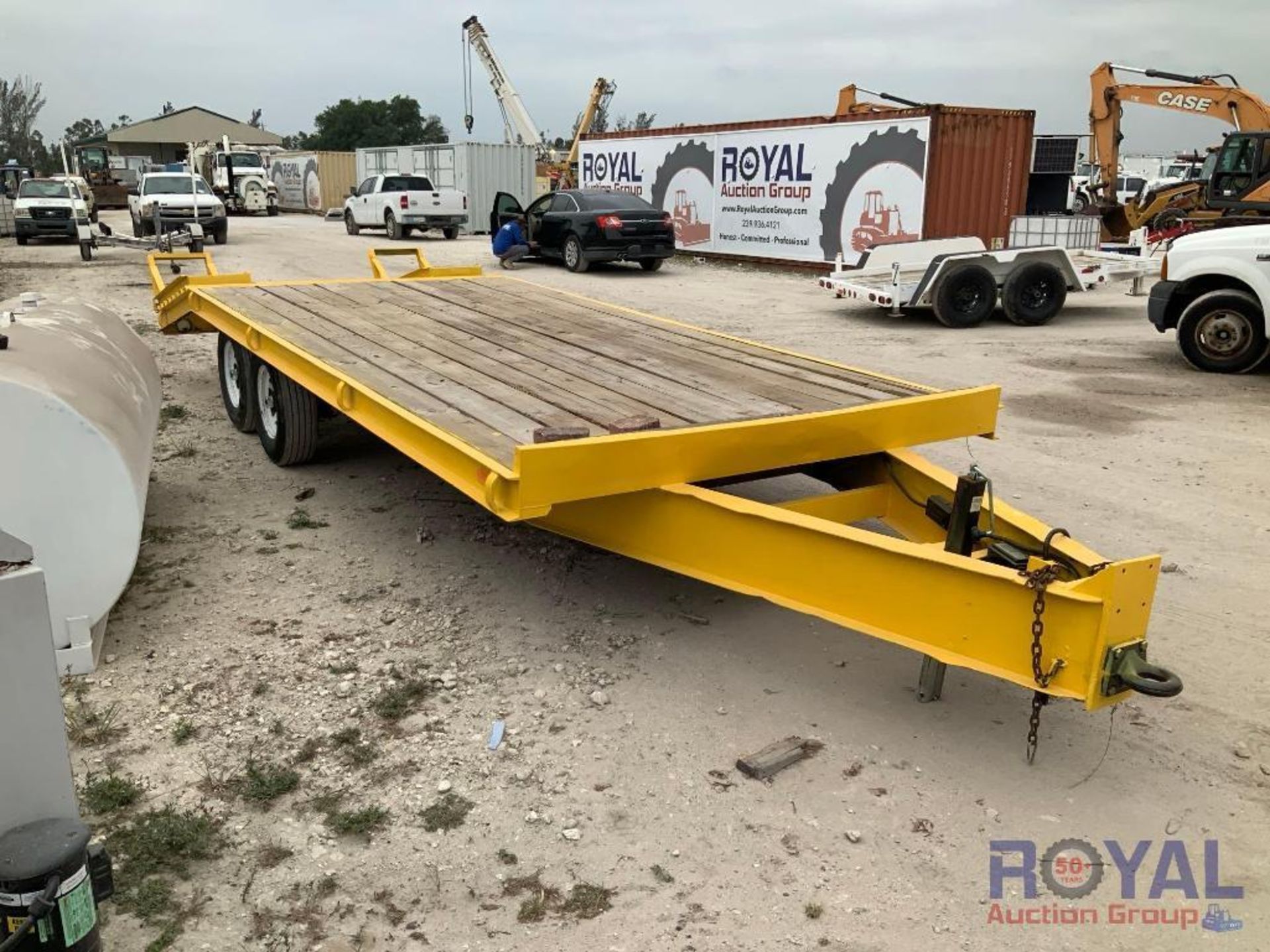 T/A 16ft X 8ft Pintle Hitch Equipment Trailer With Ramps - Image 2 of 12